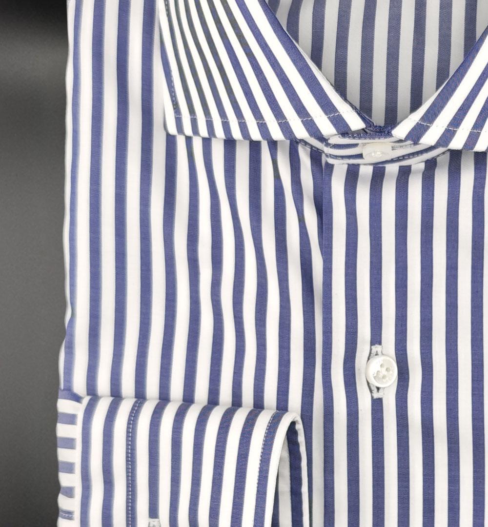 Camicia Barba uomo I1U13P0150210 bianca blu I1U13P0150210 0002 RIGA BLU BARBA 