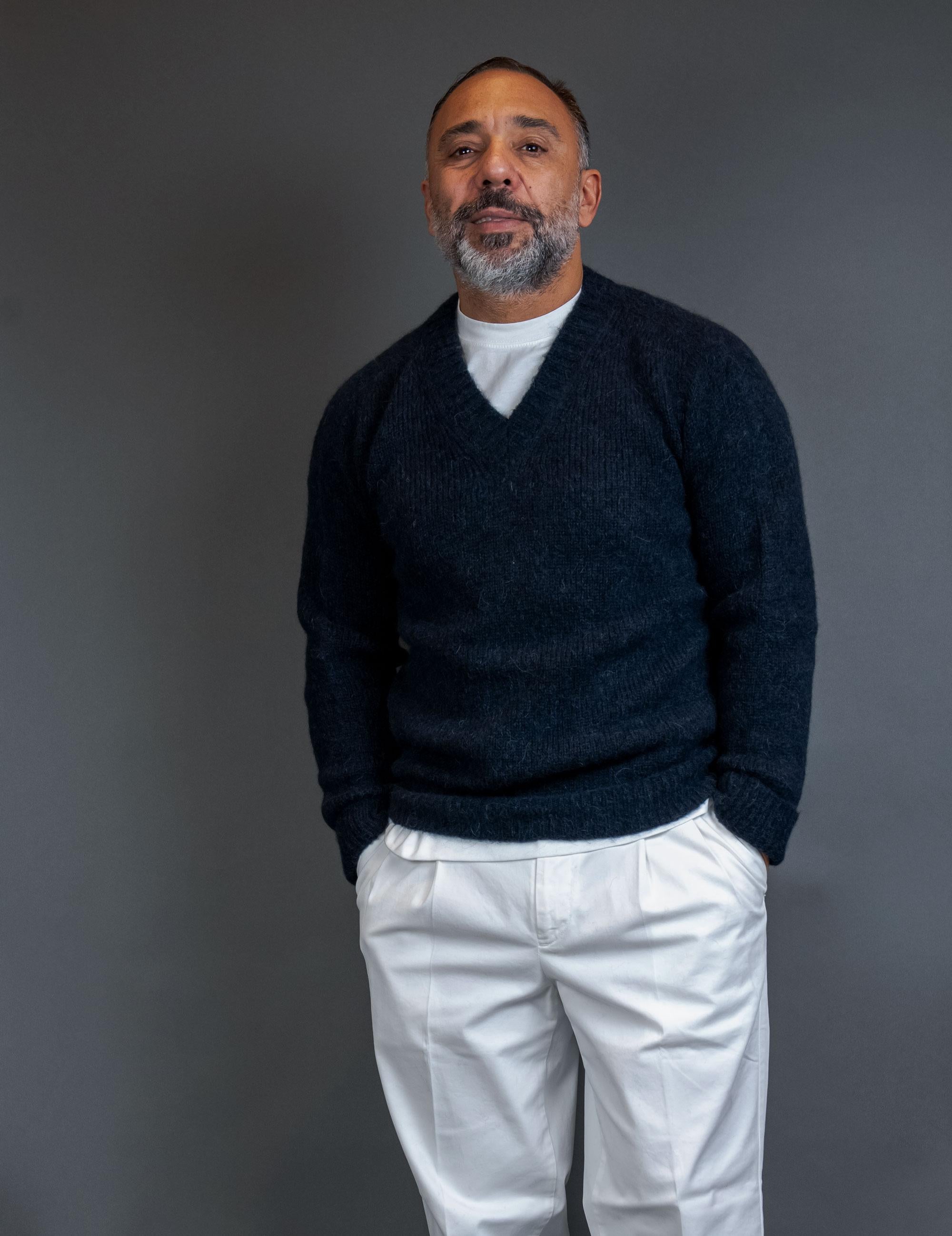 Maglione OFFICINE uomo 303 09 Blu 303 09 401 DEEP BLUE OFFICINE 