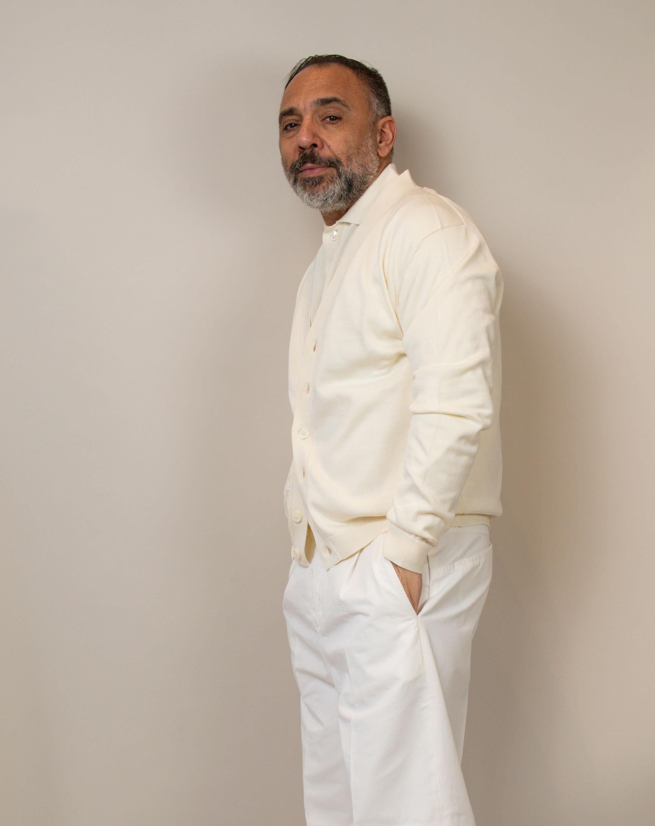 Cardigan  Daniele Fiesoli uomo 3300 bianco CARDIGAN 3300 0100 DANIELE FIESOLI 