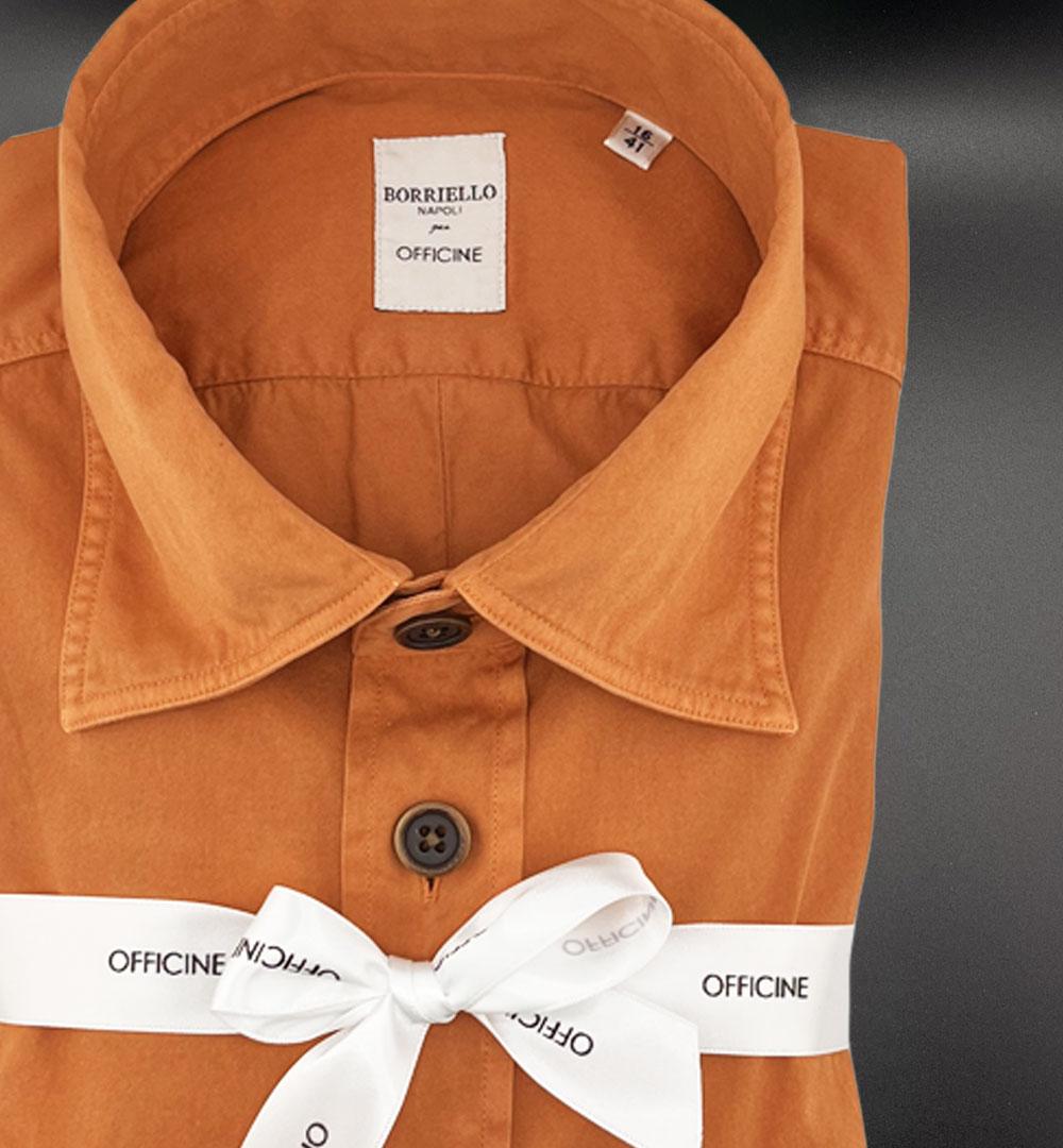 Camicia Borriello x Officine uomo 020028 arancione 020028 5 ARANCIIO BORRIELLO 