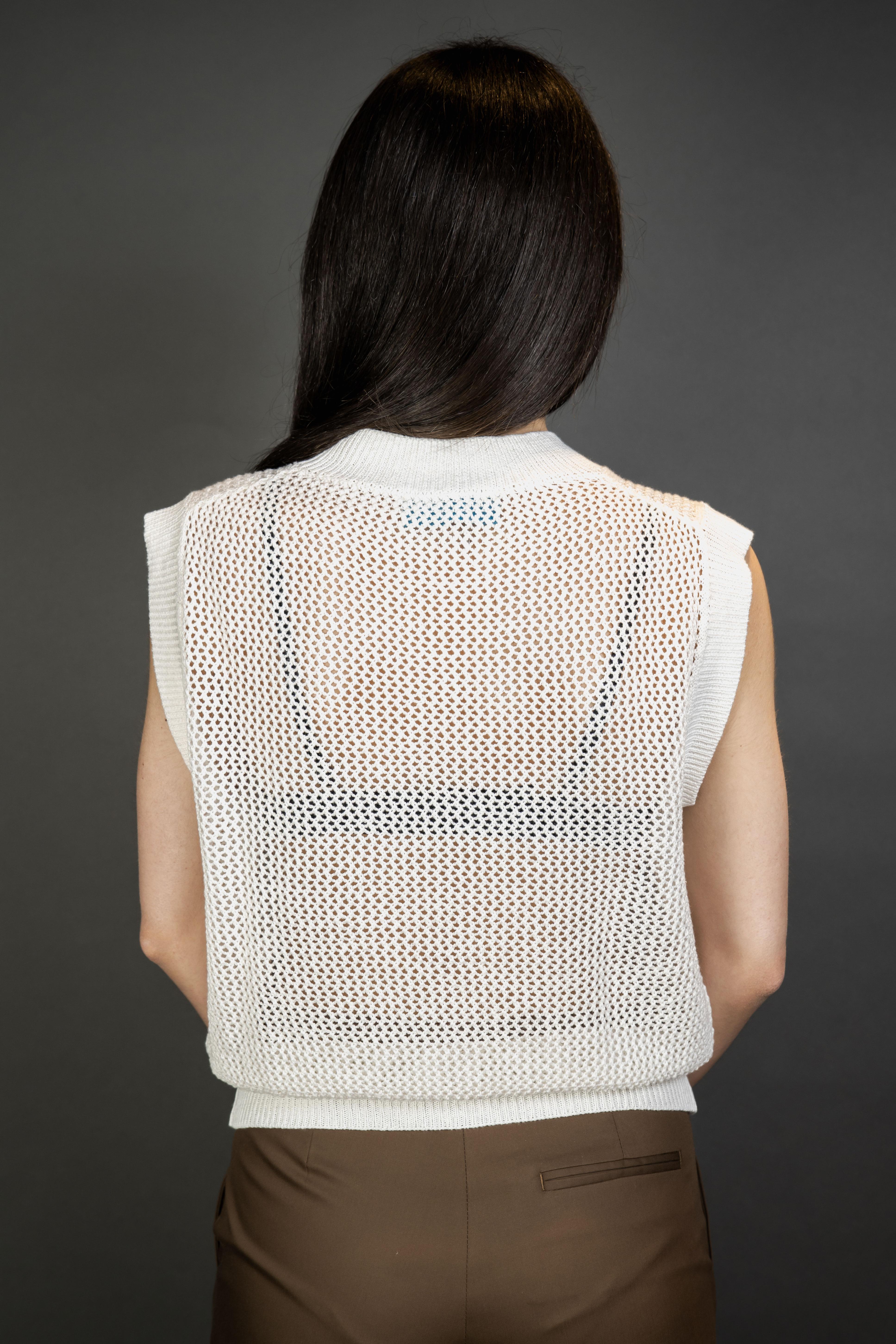 Gilet Daniele Fiesoli Donna 7134 panna 7134 100PARICOLLO DANIELE FIESOLI 