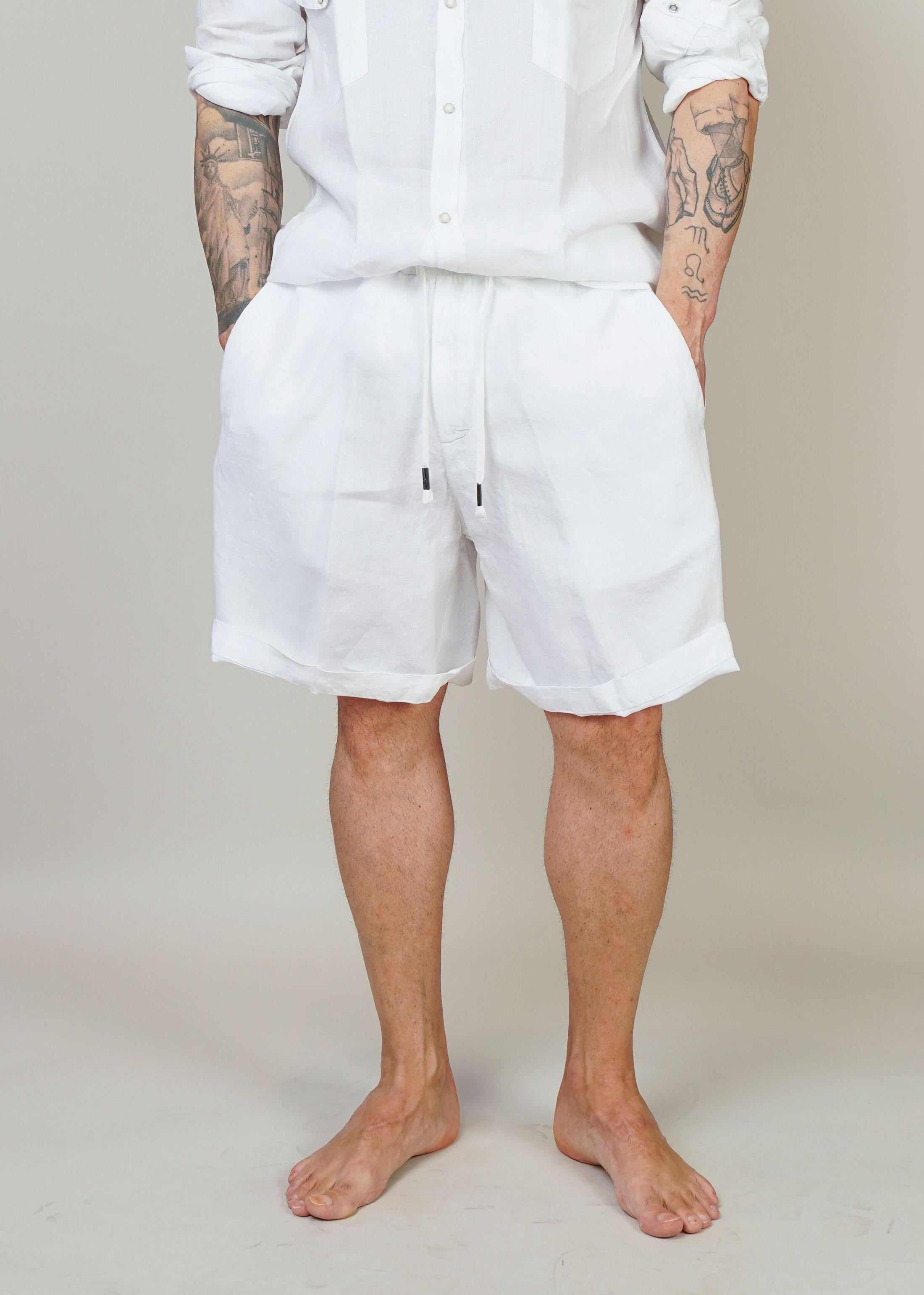 Bermuda Inlinum uomo Pajama bianco PAJAMA CORTO CIL20 BIANCO INLINUM 