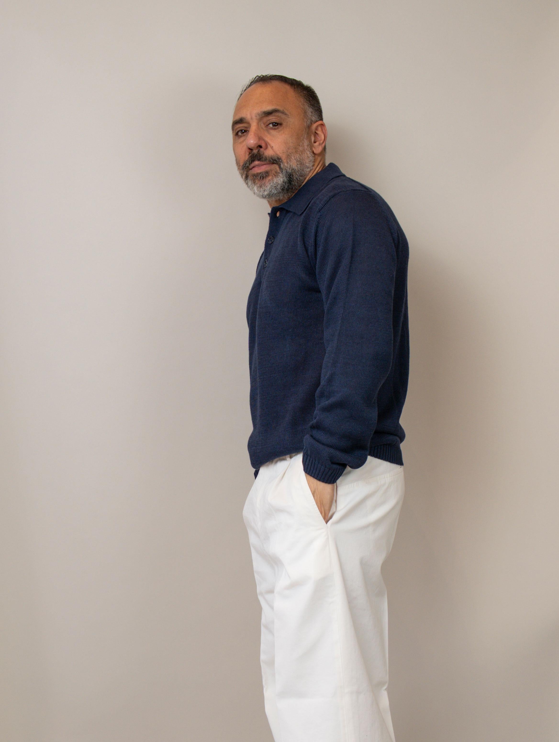 Polo Daniele Fiesoli uomo 3082 blu denim POLO 3082 024 DANIELE FIESOLI 