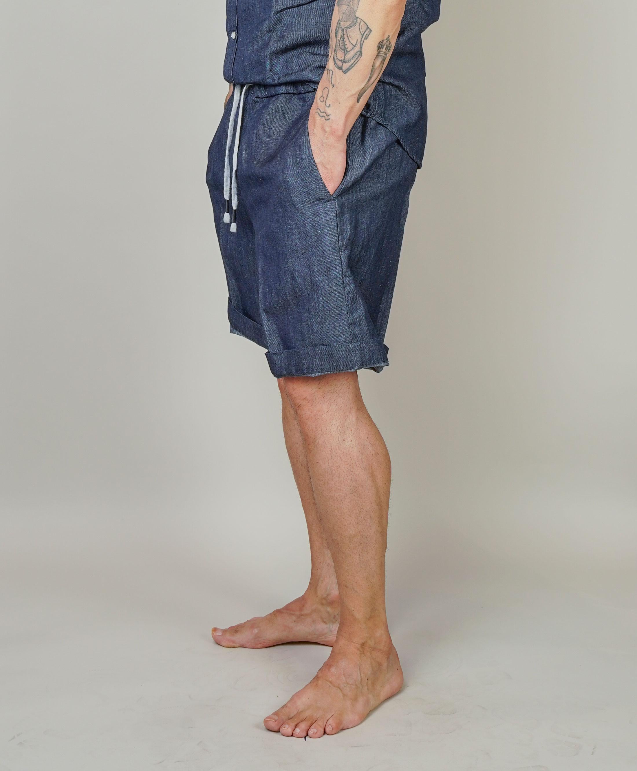 Bermuda Inlinum uomo Pajama denim scuro PAJAMA CORTO CIL18 SS INLINUM 