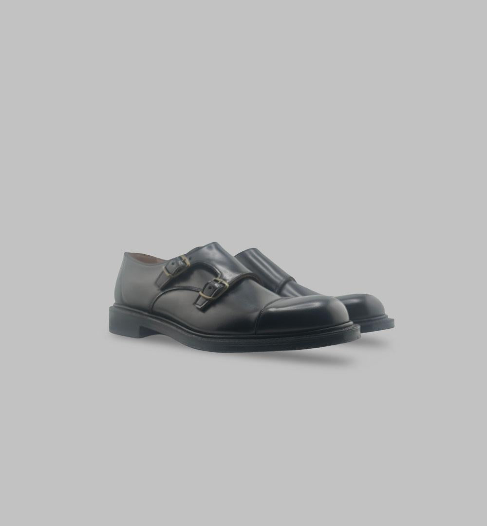 Doppia fibbia Cheaney uomo Byron nera BYRON FIT G B CHEANEY 