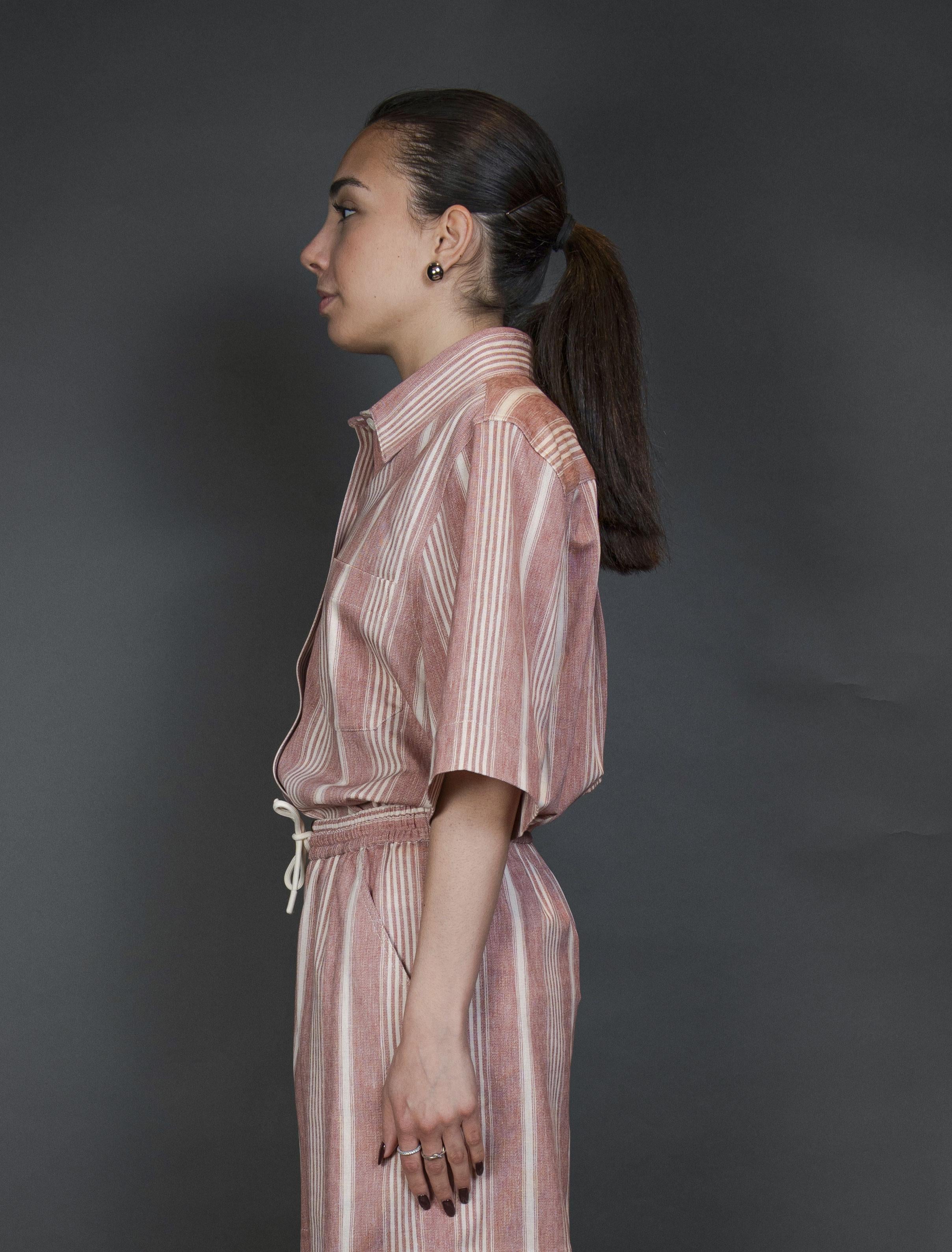 Camicia Circolo Donna FD3480 striped linen rosso FD3480 RIGA NIAGARA CIRCOLO 