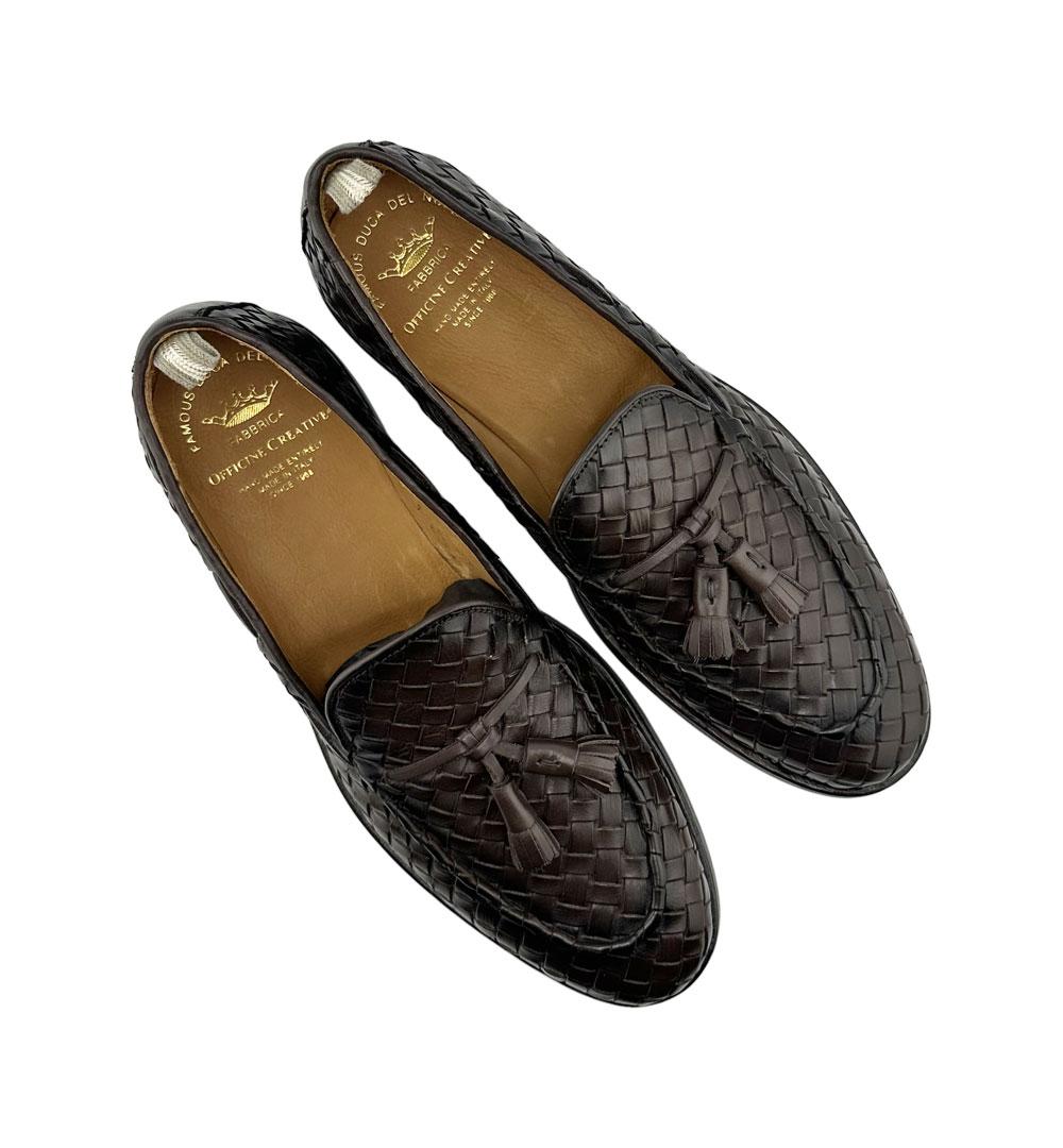 Mocassini Officine Creative Opera 004 testa di moro OPERA/004 NAP.INTRECCIO OFFICINE CREATIVE 