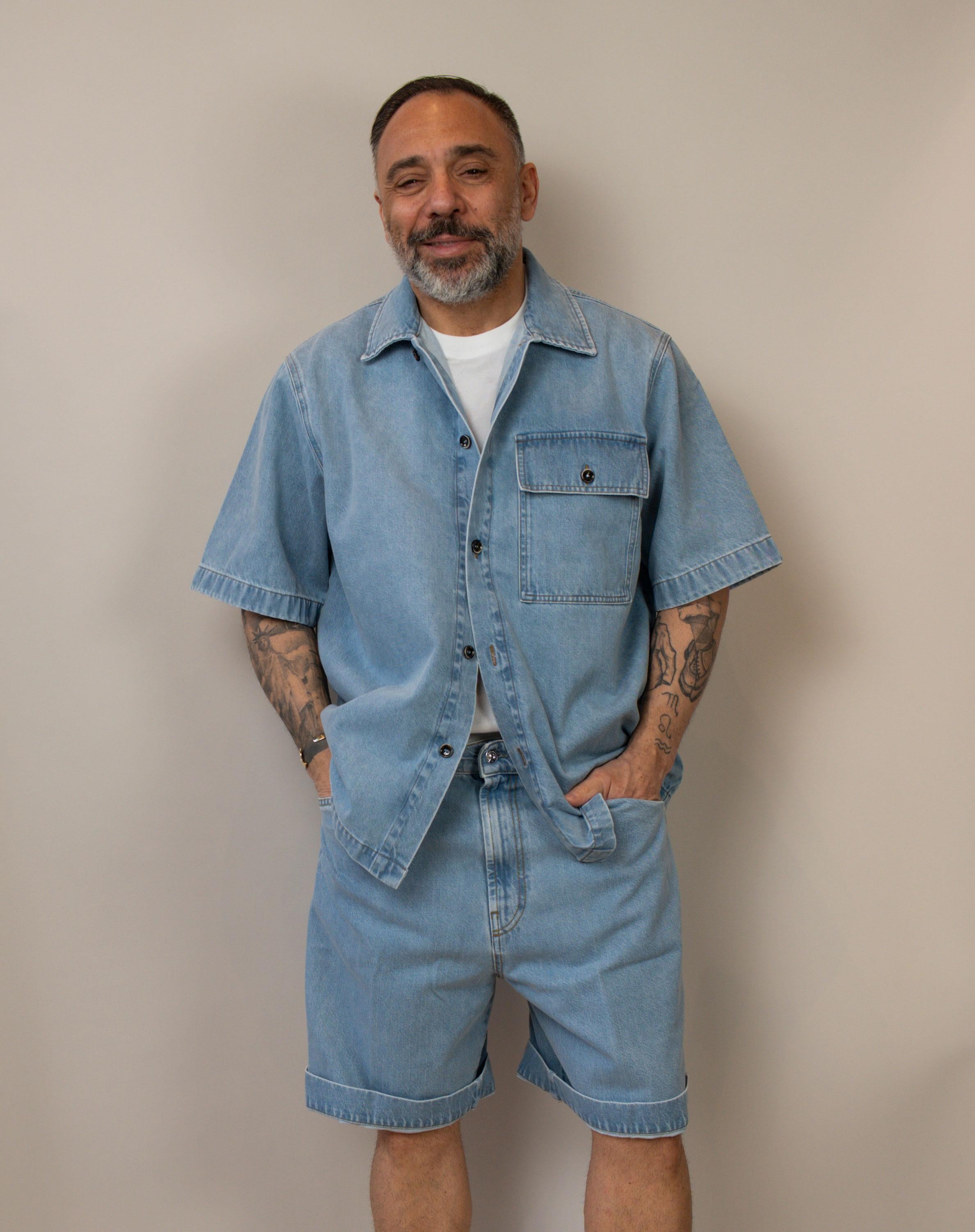 Camicia Nine in the morning uomo Max blu denim MAX 33 AL01 NINE INTHE MORNING 