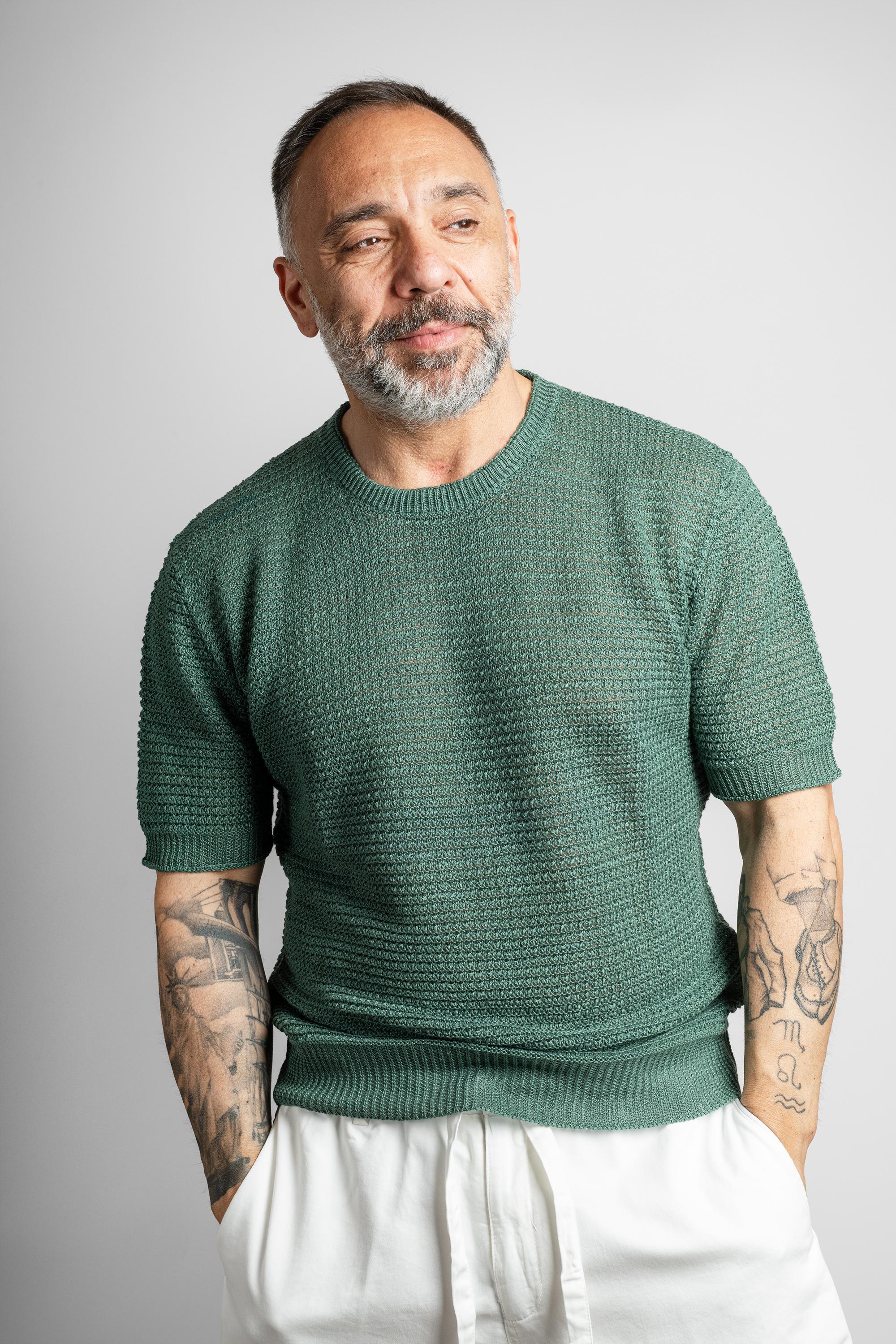 Maglia KANGRA uomo GIROCOLLO 3100 21 Menta<BR/> GIROCOLLO 3100 21 036 KANGRA 