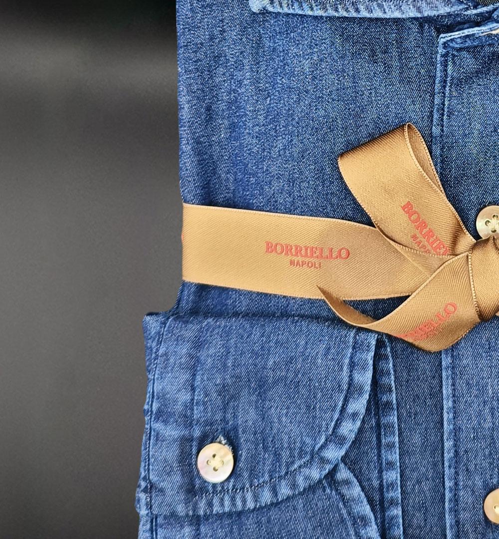 Camicia BORRIELLO uomo MARECHIARO Denim scuro MARECHIARO 9095 1 BORRIELLO 