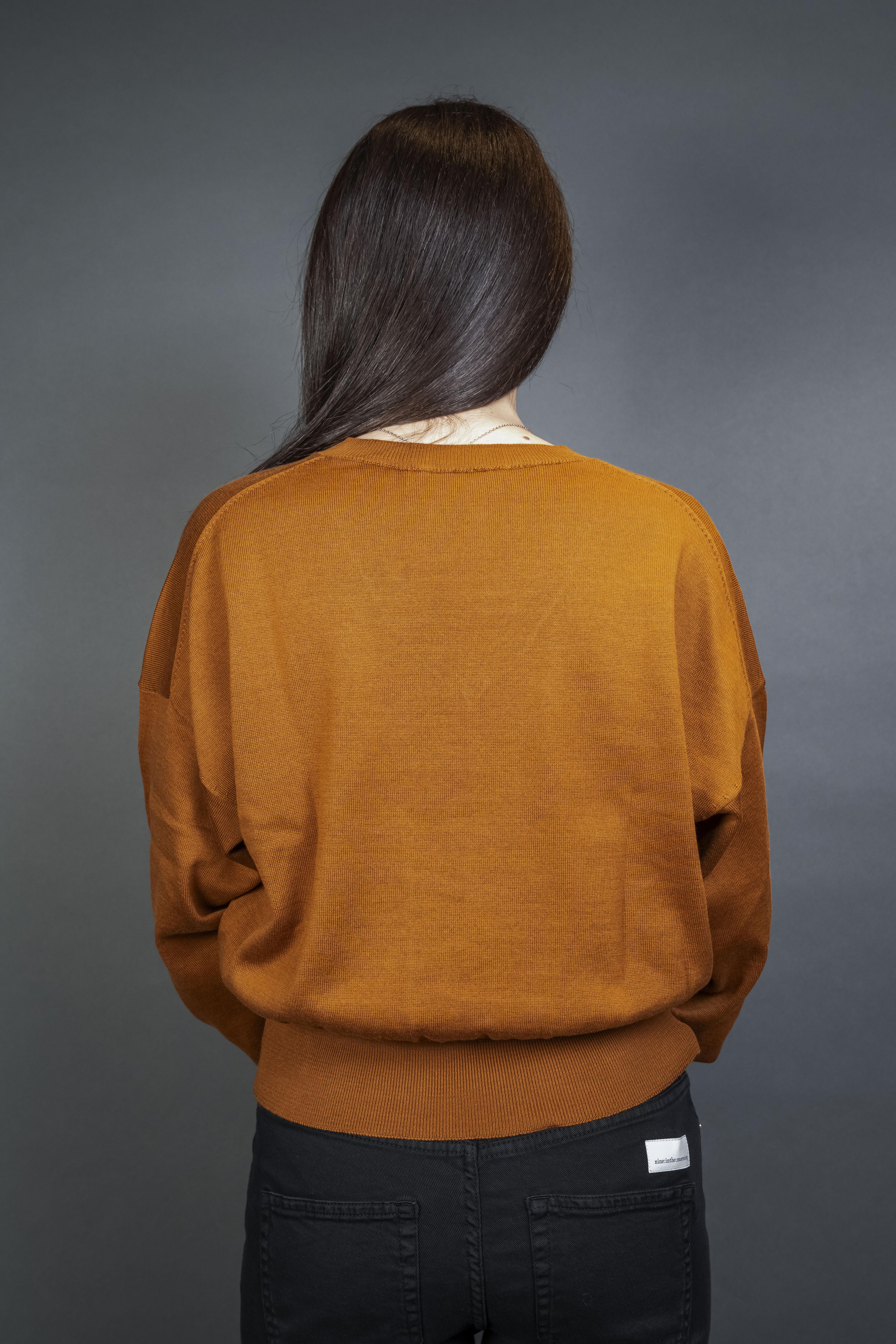 Maglia Daniele Fiesoli Donna 7015 tabacco 7015 33 SCOLLO V DANIELE FIESOLI 