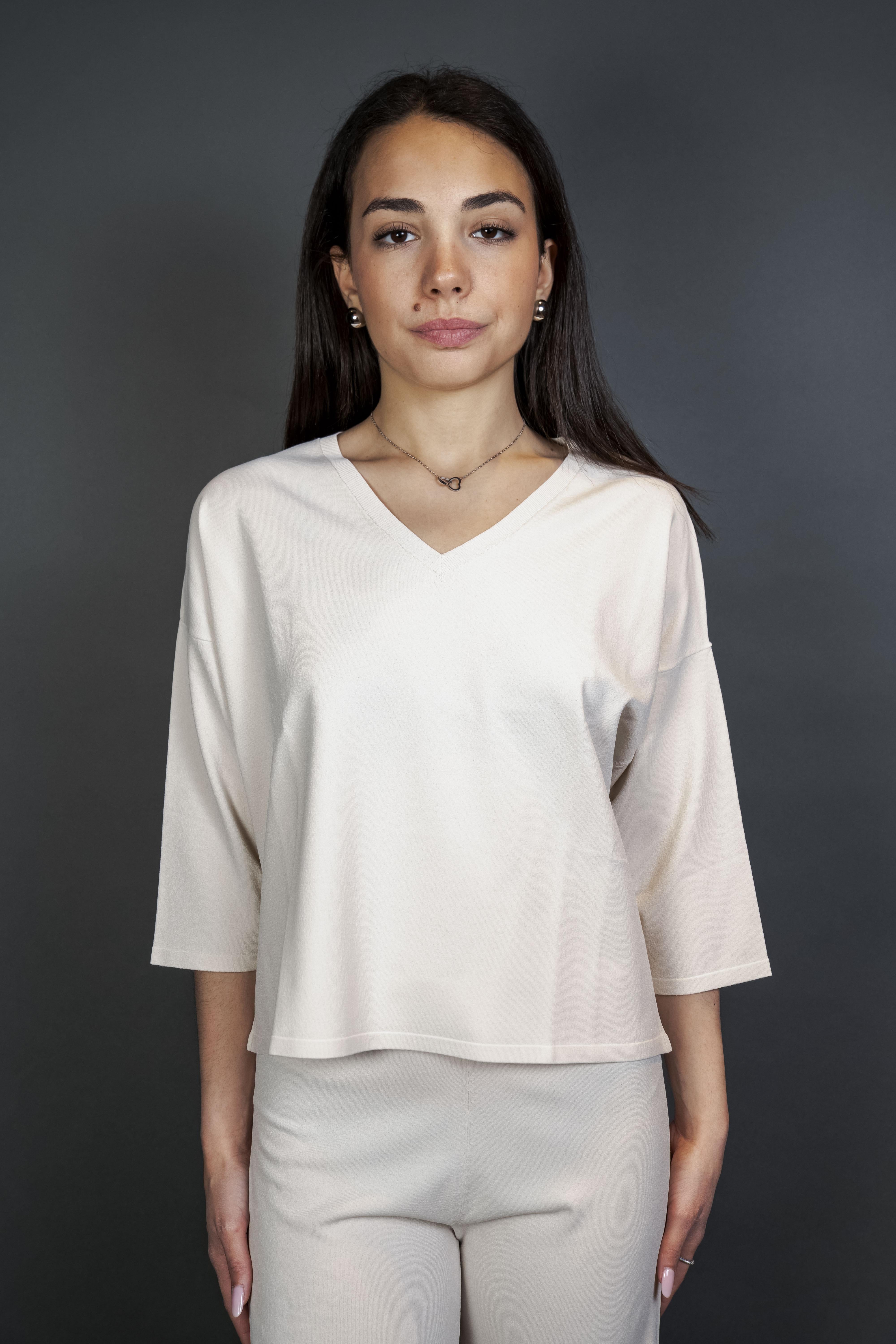 Maglia Manipur Donna 1937 77 gesso 1937 77 236 SCOLLO V MANIPUR 
