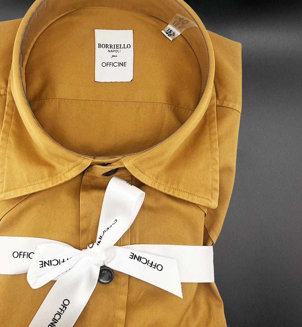 Camicia Borriello x Officine uomo 20028 ocra 20028 3 OCRA BORRIELLO 