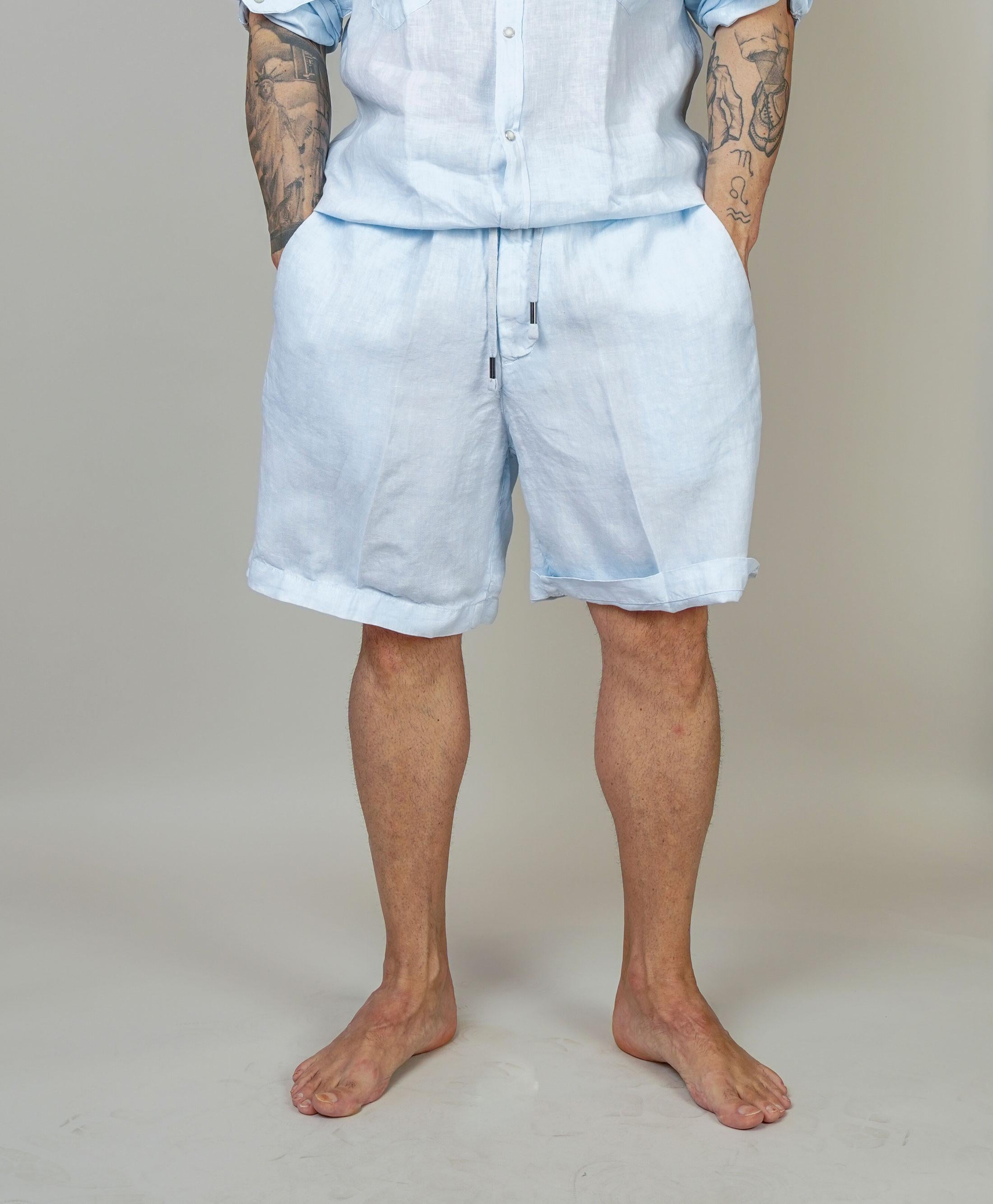 Bermuda Inlinum uomo Pajama celeste PAJAMA CORTO CIL20 CELESTE INLINUM 