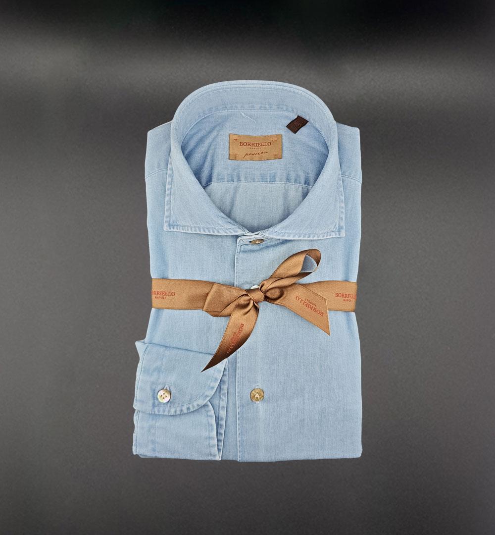 Camicia BORRIELLO uomo MARECHIARO Denim chiaro MARECHIARO 9095 3 BORRIELLO 