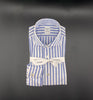 Camicia Borriello x Officine uomo SAVOY475 riga celeste