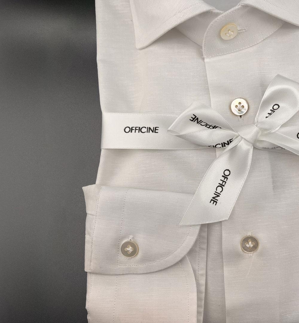 Camicia Borriello x Officine uomo 20017 lino bianca 20017 1 BIANCA BORRIELLO 