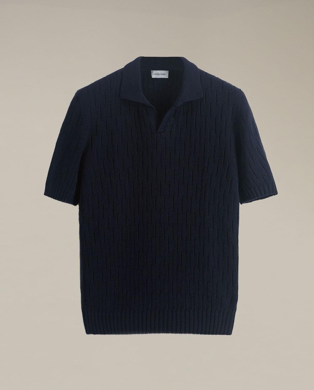 Polo Scaglione uomo Open 101 blu navy POLO OPEN 011 400 SCAGLIONE 