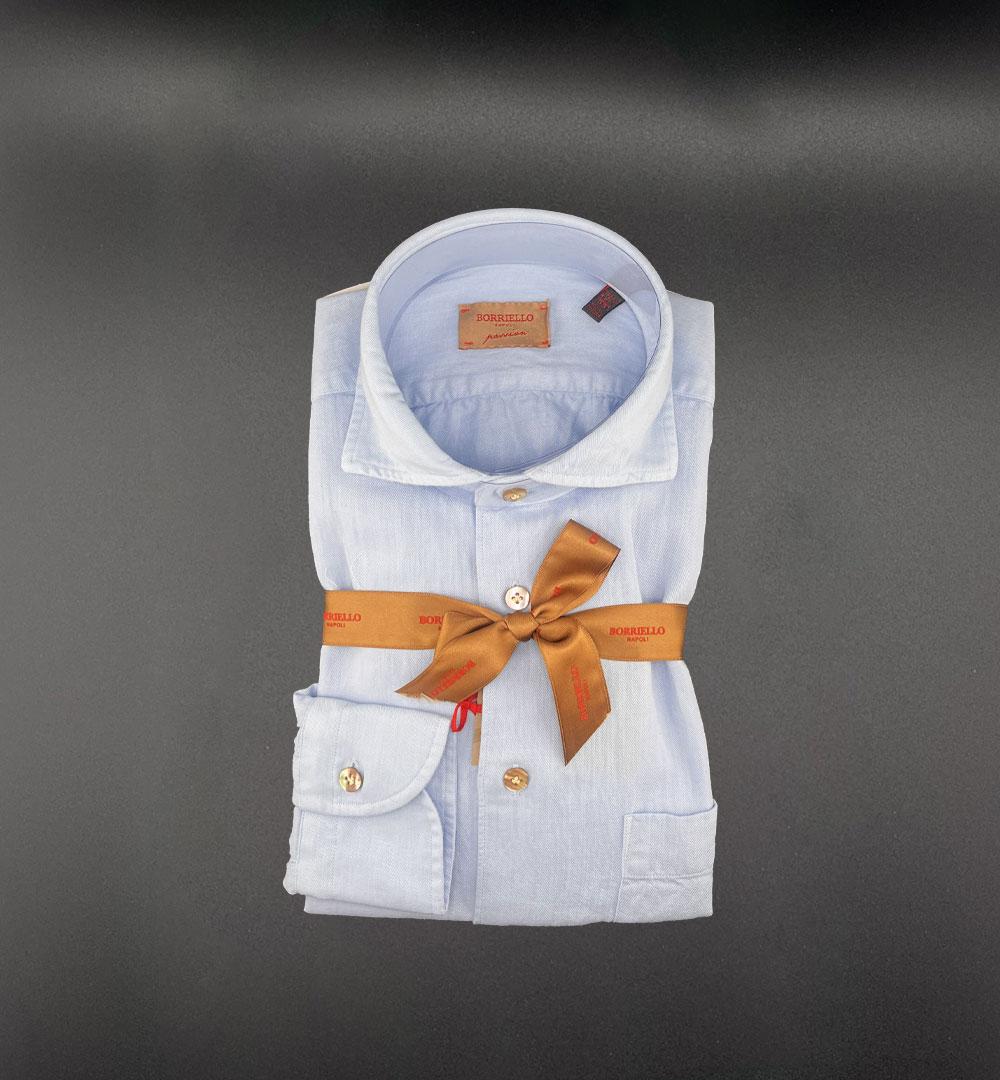 Camicia Borriello uomo 200280 cielo<BR/> 200280 12 CIELO BORRIELLO 