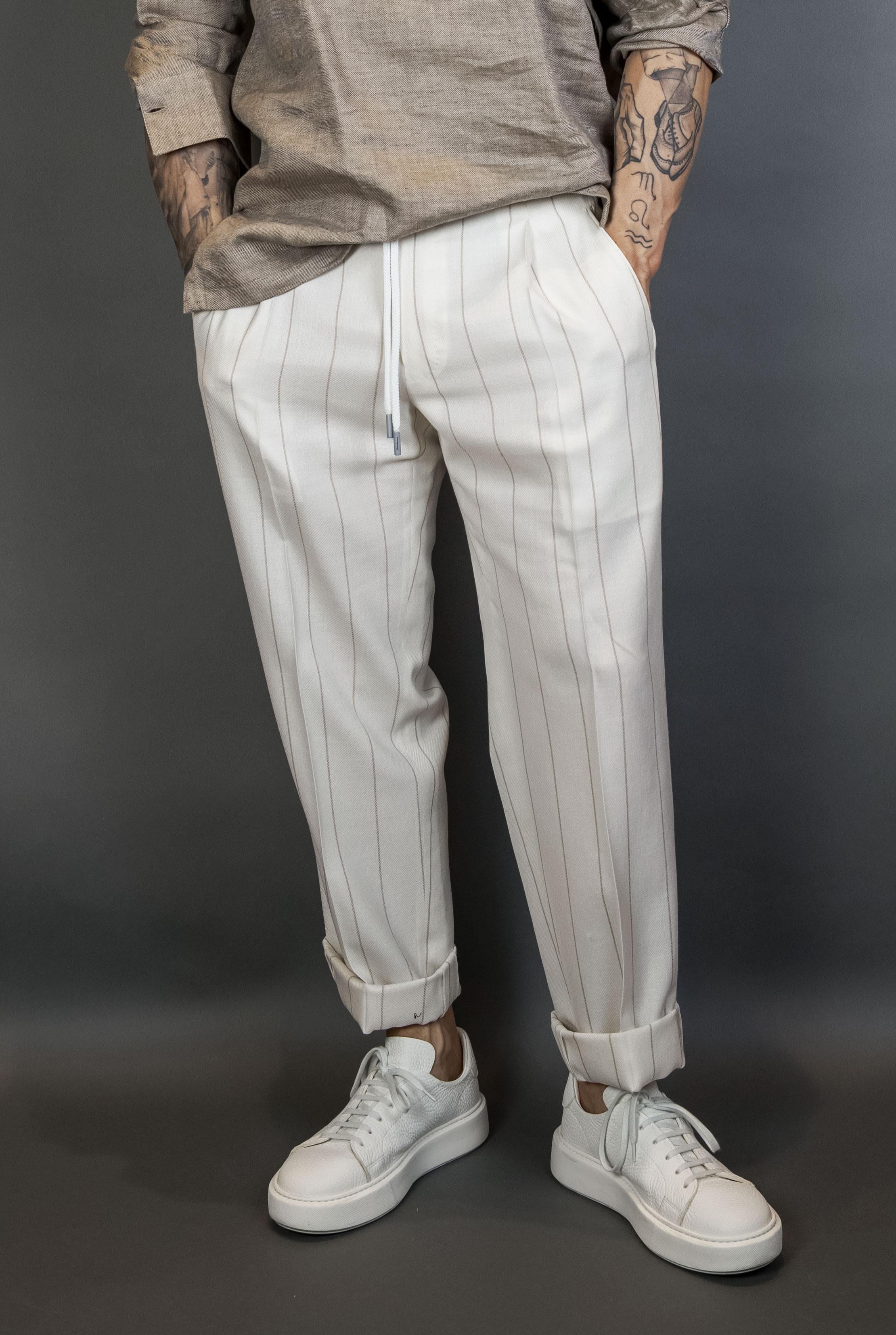 Pantalone Sartorio uomo SPN09S072650 panna SPN09S072650 30001 PANNA SARTORIO 