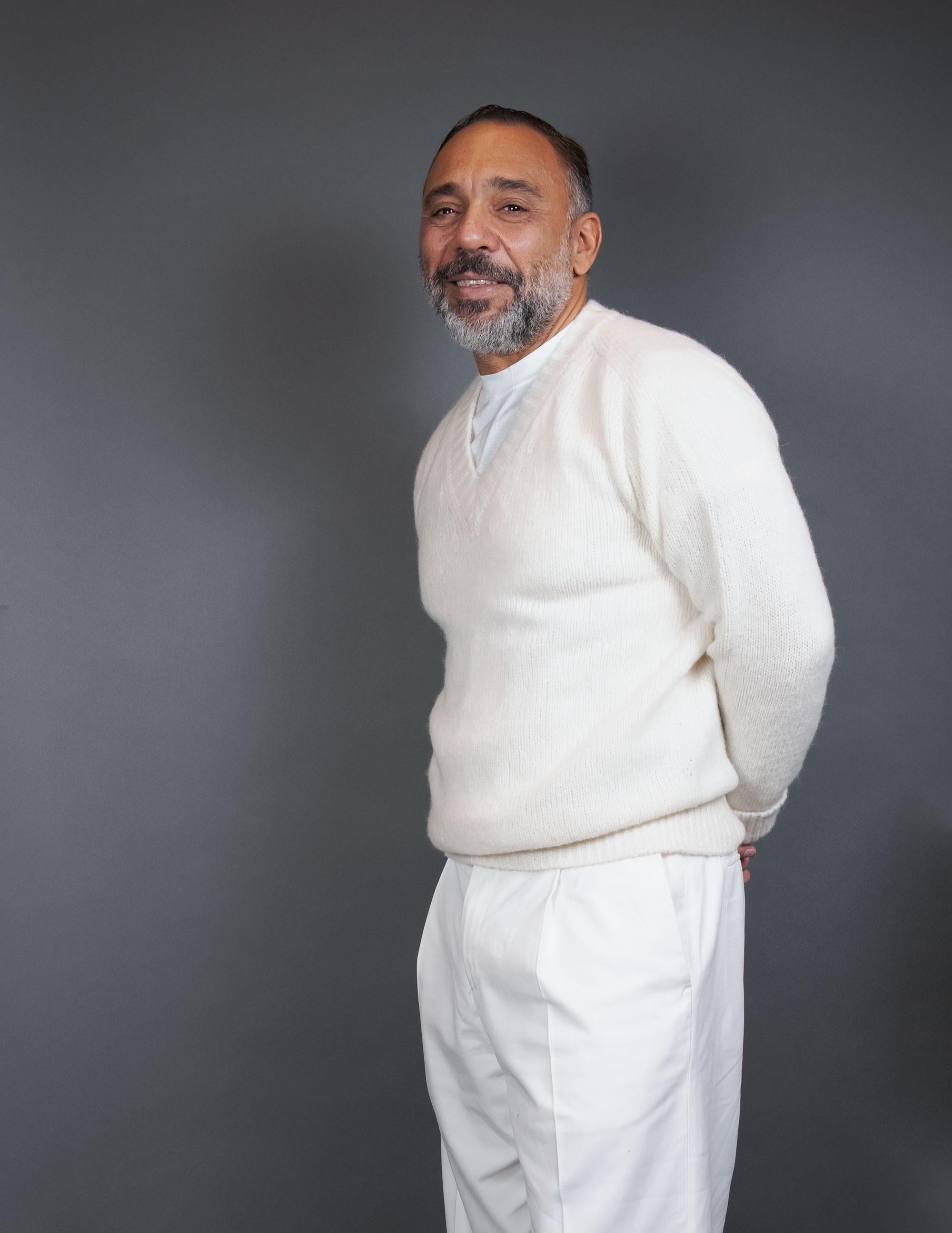 Maglione OFFICINE uomo 303 09 Bianco 303 09 007 MILK OFFICINE 