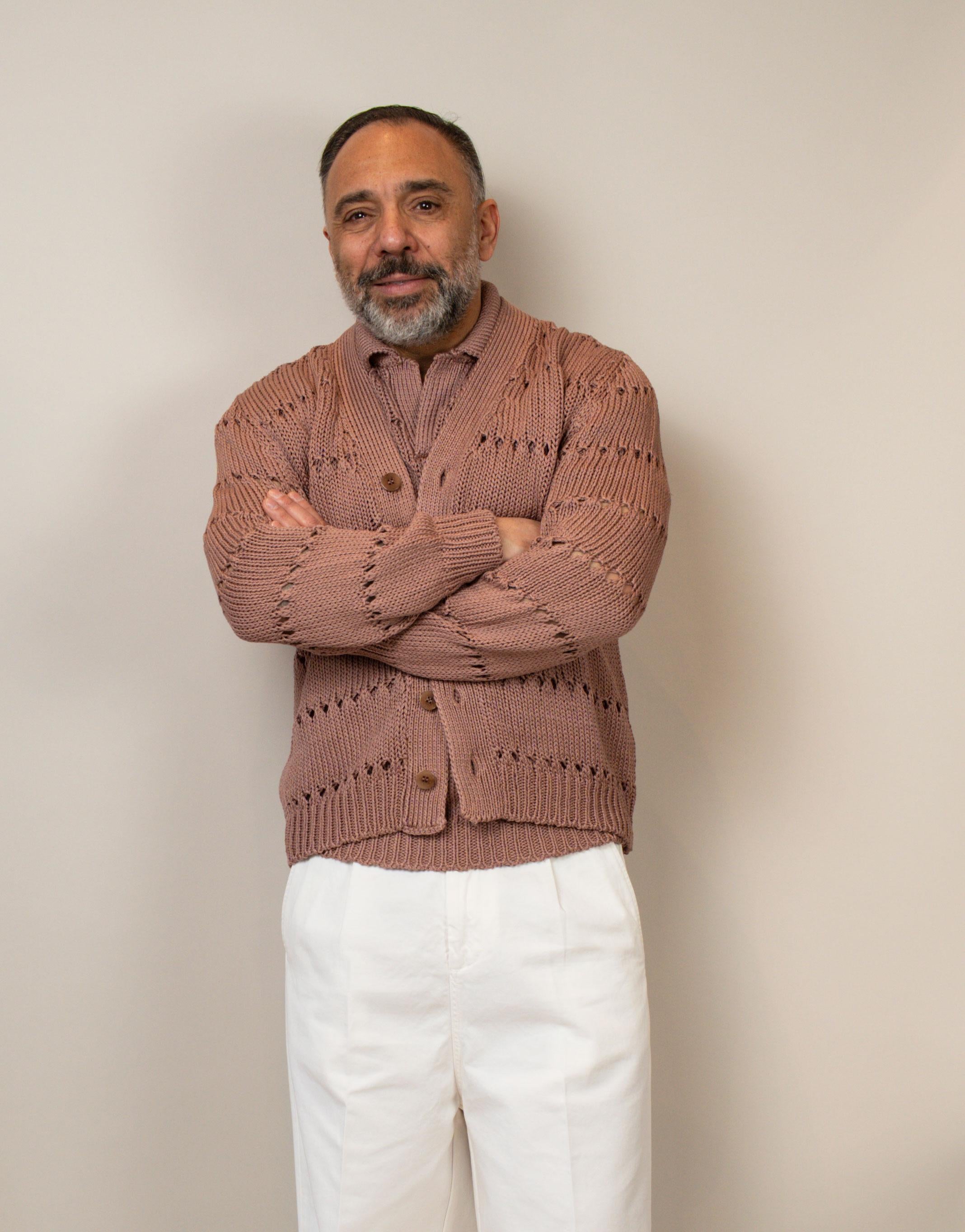 Cardigan Daniele Fiesoli uomo 4070 mattone CARDIGAN 4070 35 DANIELE FIESOLI 
