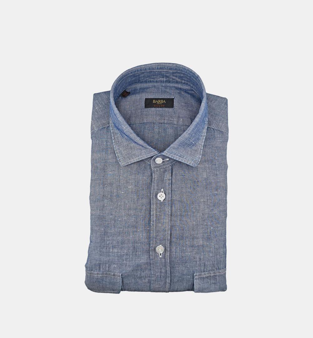 Camicia Barba uomo PIU12P015425301 denim PIU12P0154253 01 BARBA 