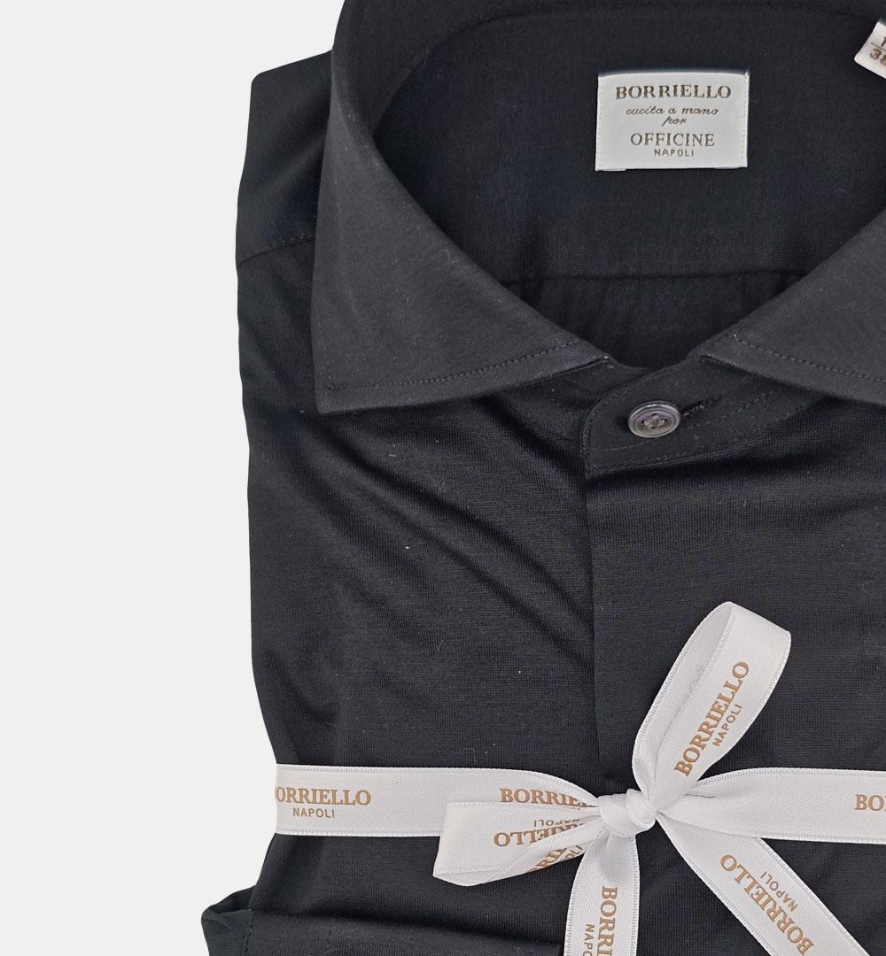 Camicia Borriello uomo 22010 nera 22010 10 BORRIELLO 