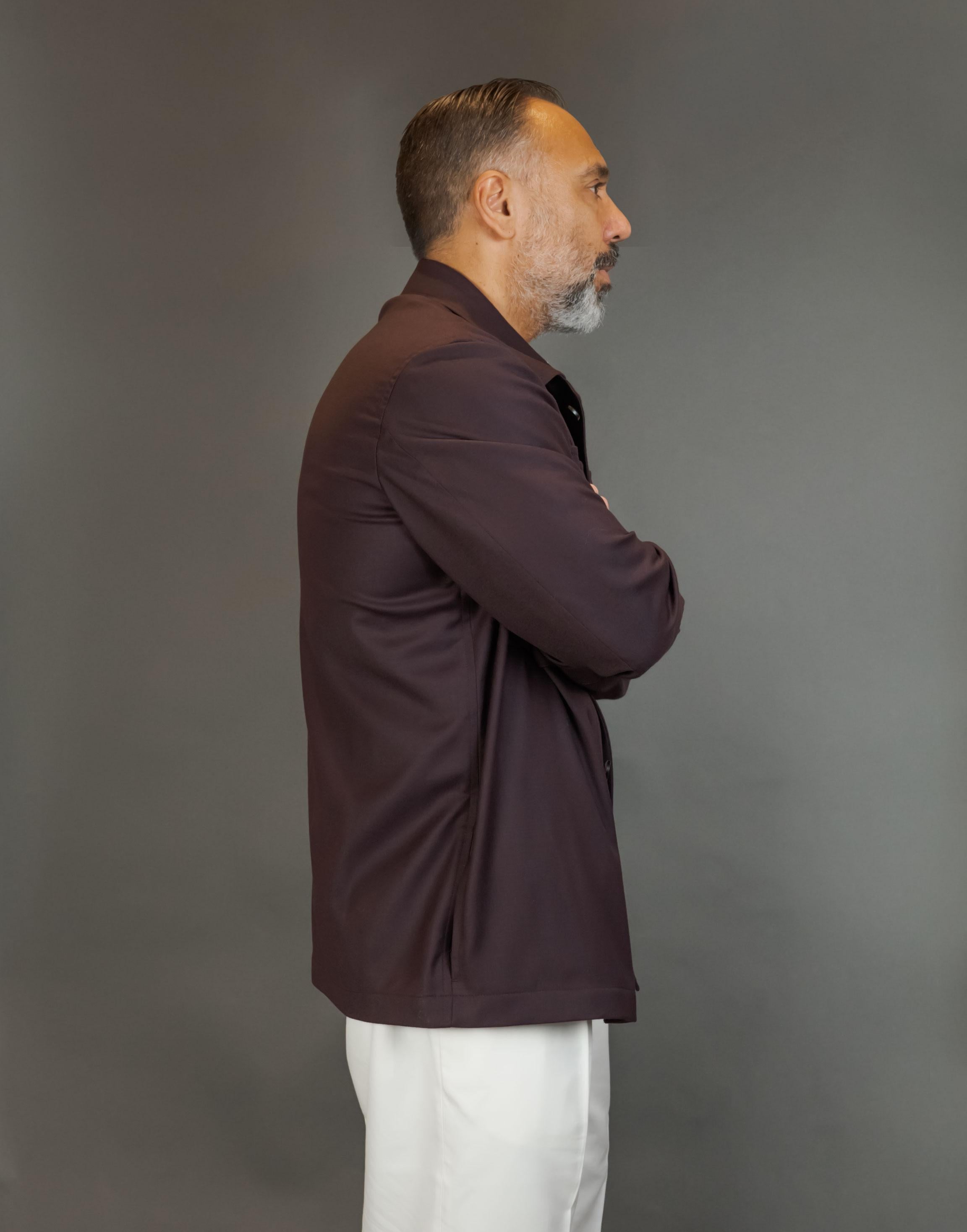 Overshirt LUIGI BIANCHI MANTOVA uomo 2576 Vinaccio 2576 54513 1 VINACCIO LUIGI BIANCHI MANTOVA 