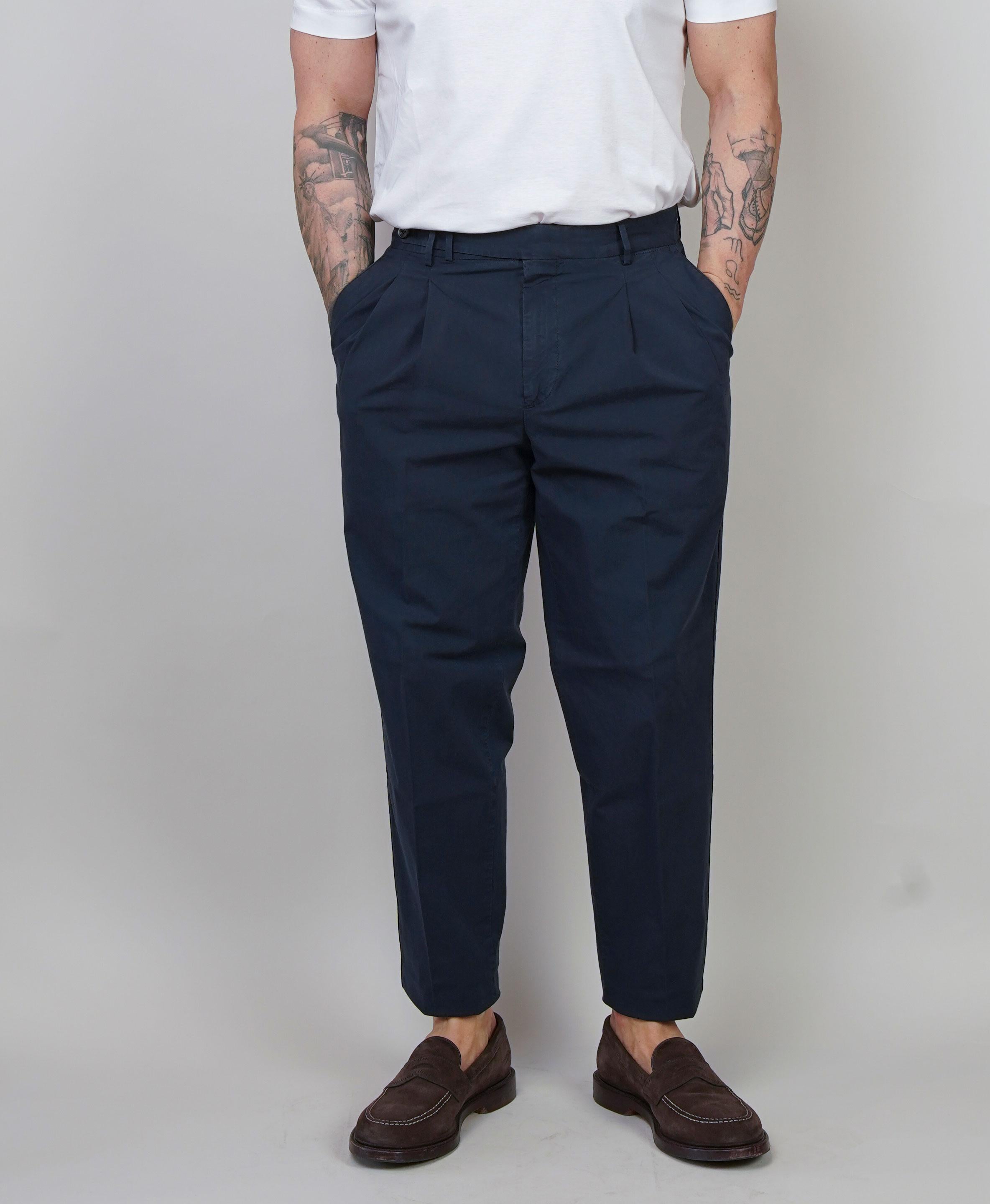 Pantalone PT Torino uomo Carrot blu CARROT FIT NK30 Y372 PT TORINO 