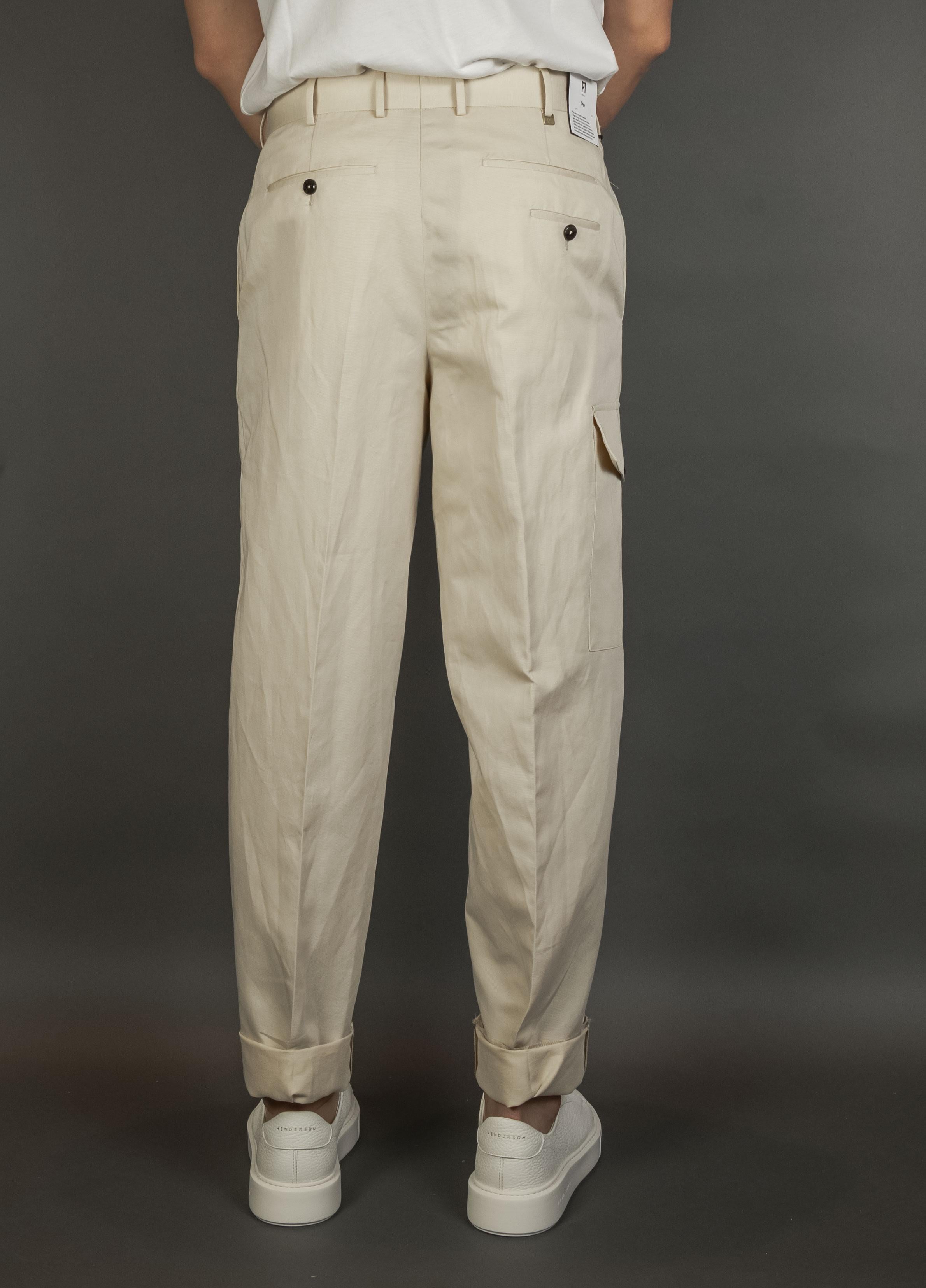 Pantalone PT Torino uomo ASAFZL0FWD panna ASAFZL0FWD BP65 0015 PANNA PT TORINO 