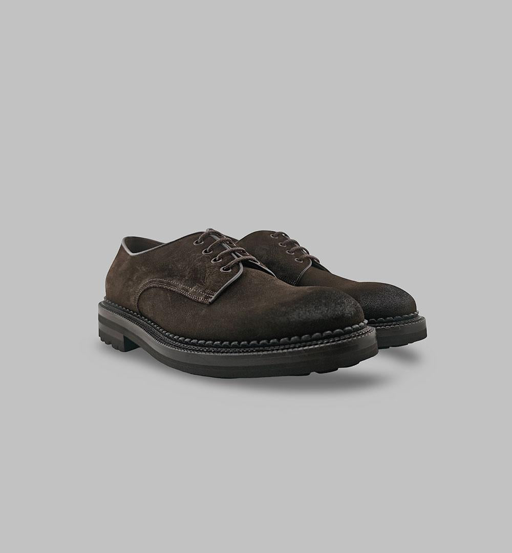 Derby Green George uomo 9019 testa di moro 9019 F. ROCCIA GREEN GEORGE 