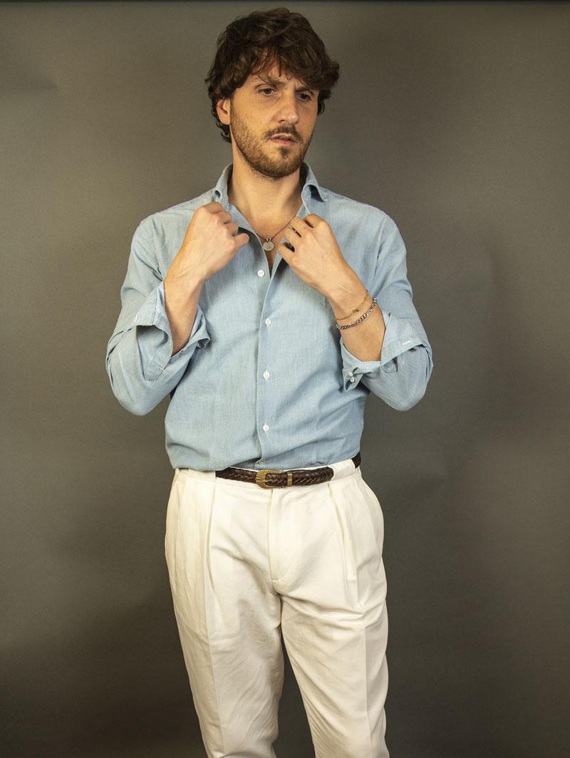 Camicia Giangi uomo 5700 blu denim 5700 D.CHIARO GIANGI 