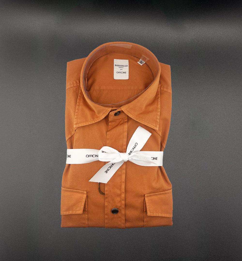 Camicia Borriello x Officine uomo 20028 arancione 20028 5 ARANCIO BORRIELLO 