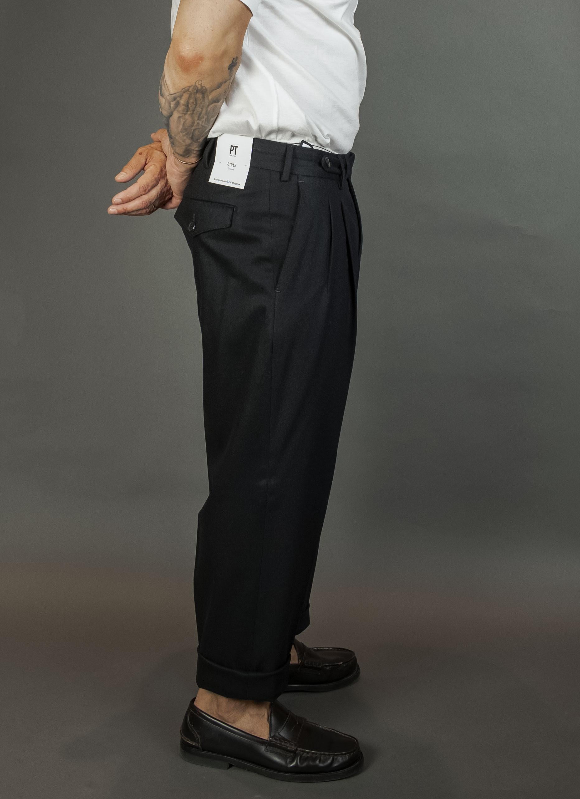 Pantalone PT Torino uomo ZFCLZB0CL1 TO03 nero<BR/> ZFCLZB0CL1 TO03 0990 NERO PT TORINO 
