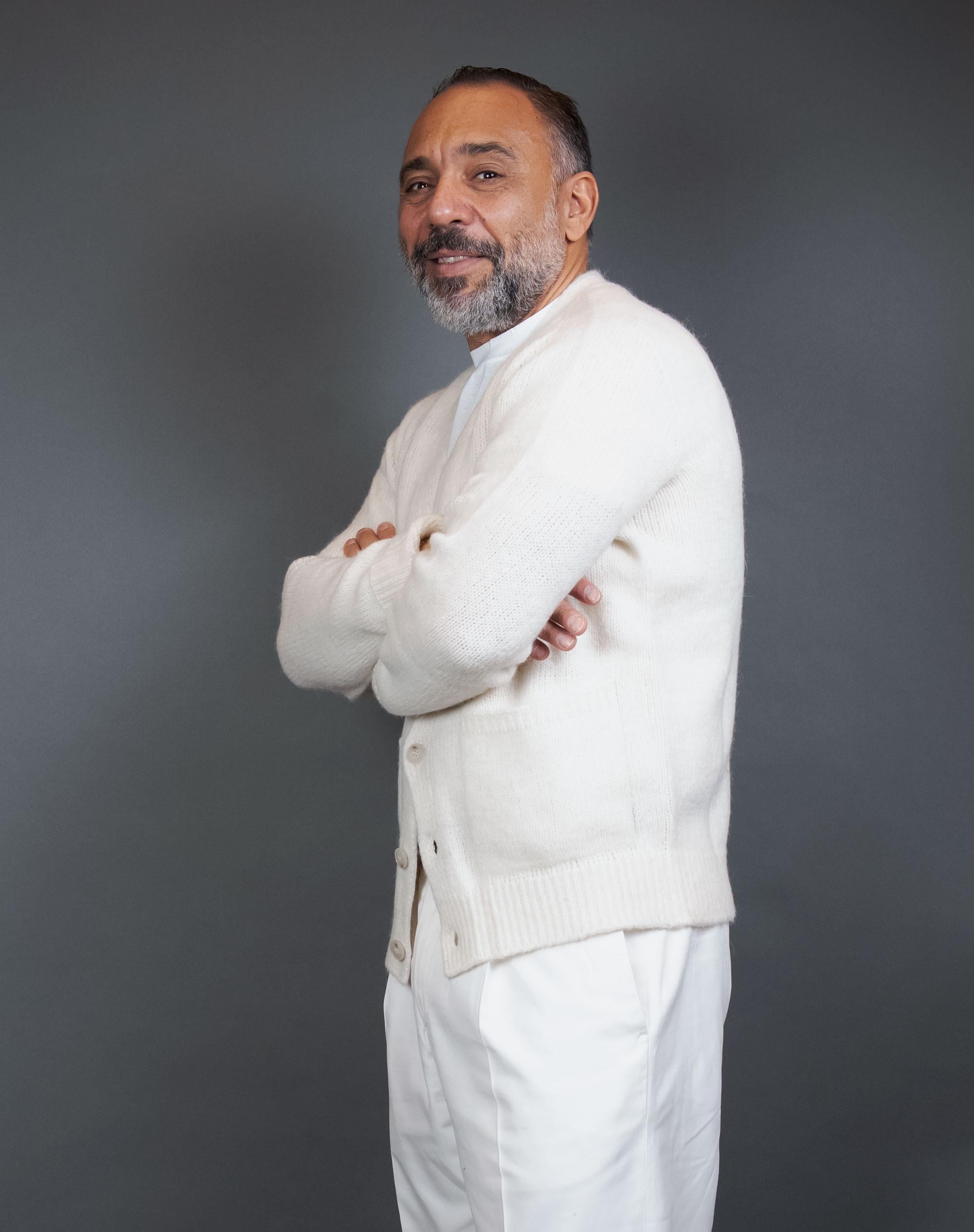 Cardigan OFFICINE uomo 302 09 Bianco 302 09 007 MILK OFFICINE 