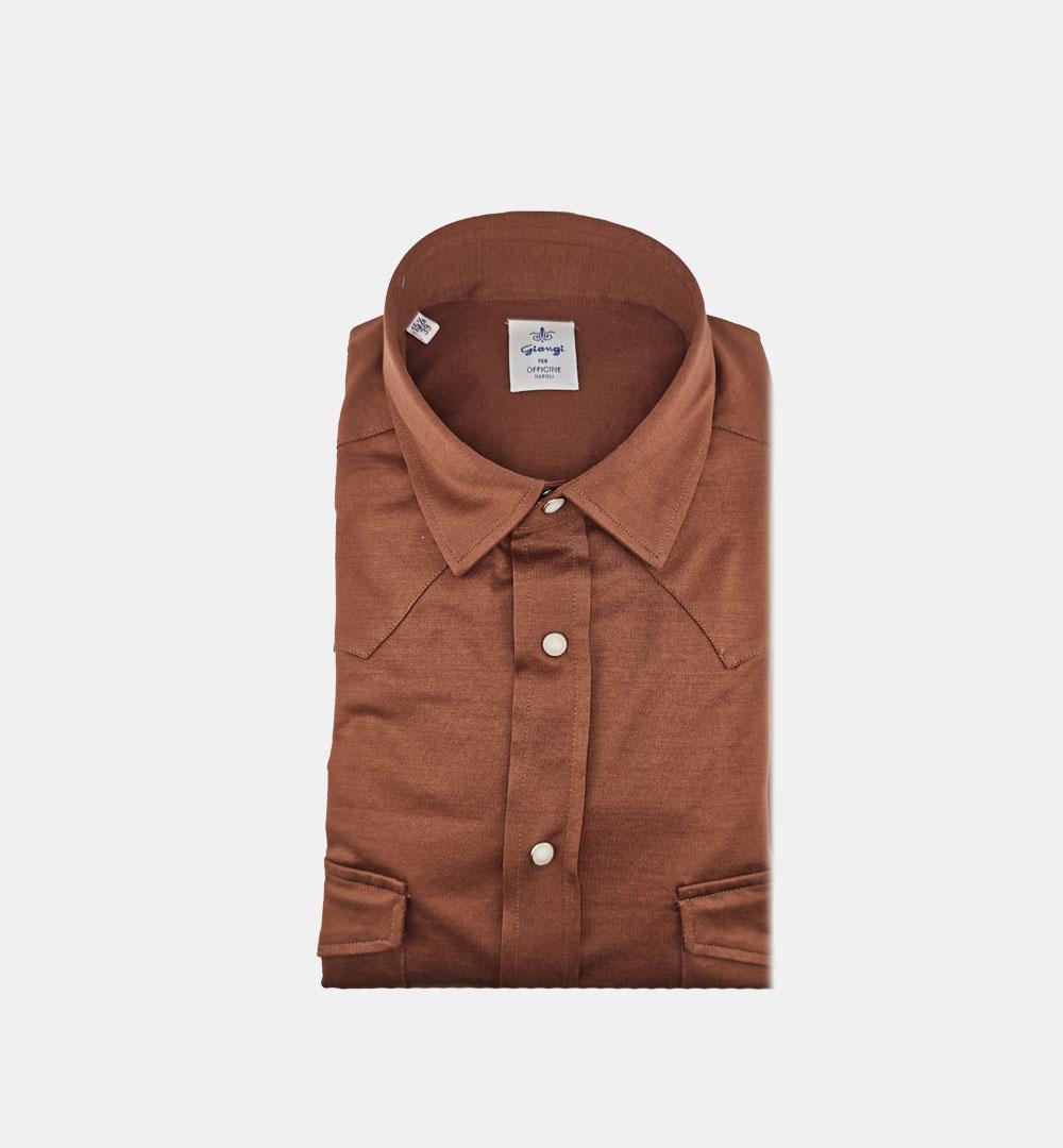 Camicia Giangi uomo Wester mattone WESTER 2995S GIANGI 