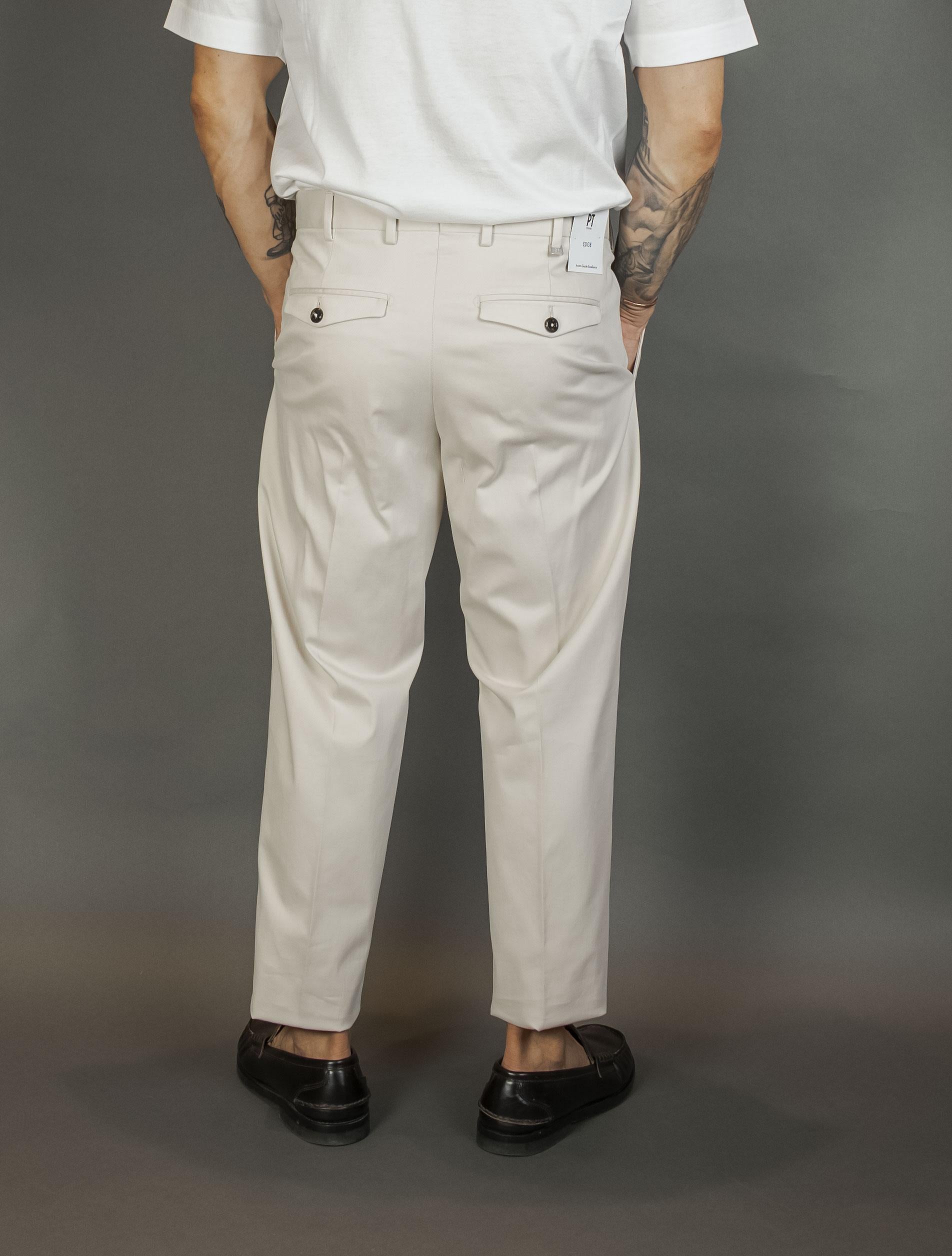 Pantalone PT Torino uomo RSZAZ40FWD SD75 panna <BR/> RSZAZ40FWD SD75 0020 PANNA PT TORINO 