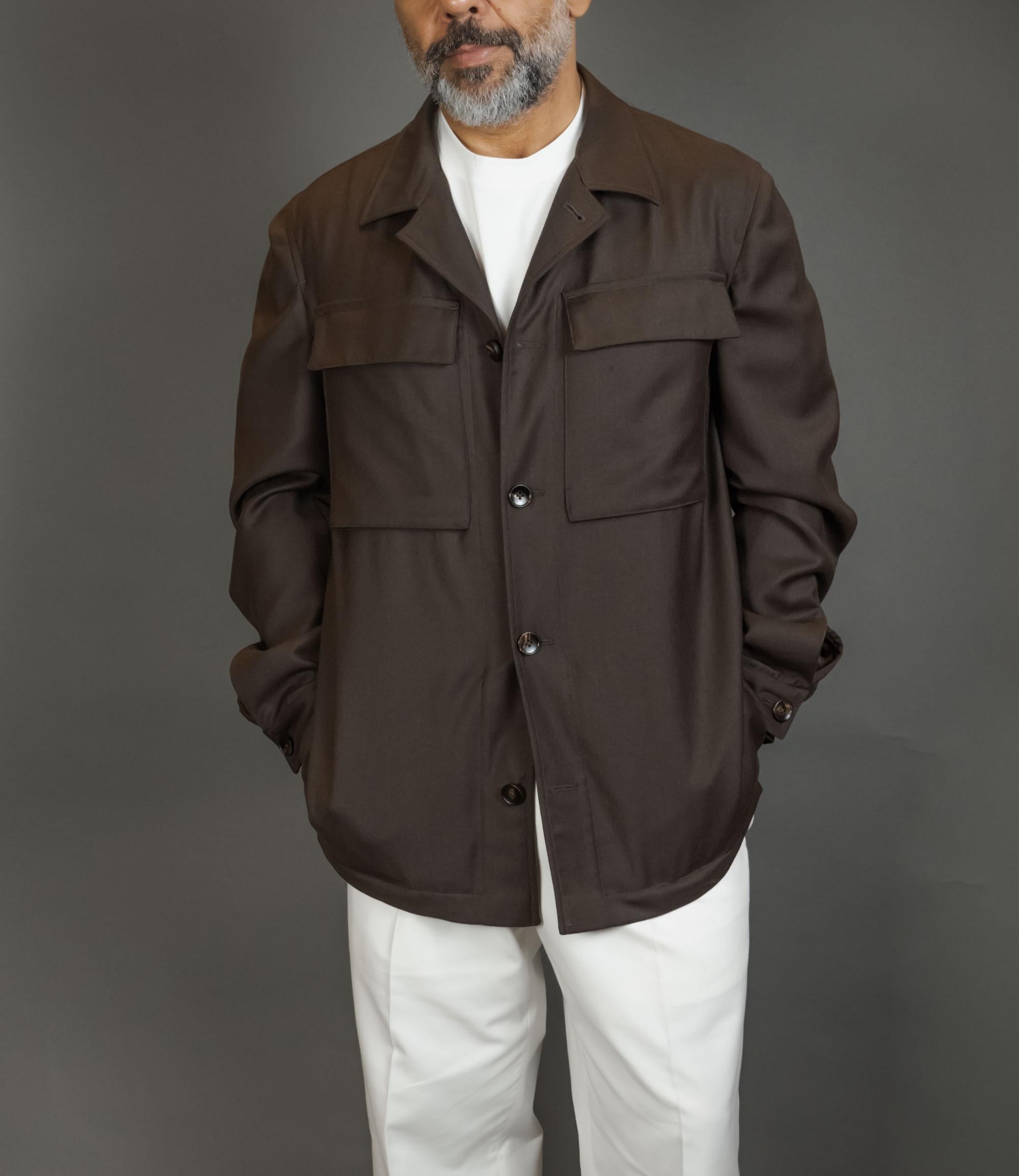 Overshirt LUIGI BIANCHI MANTOVA uomo 2576 Moro 2576 54513 6 MORO LUIGI BIANCHI MANTOVA 