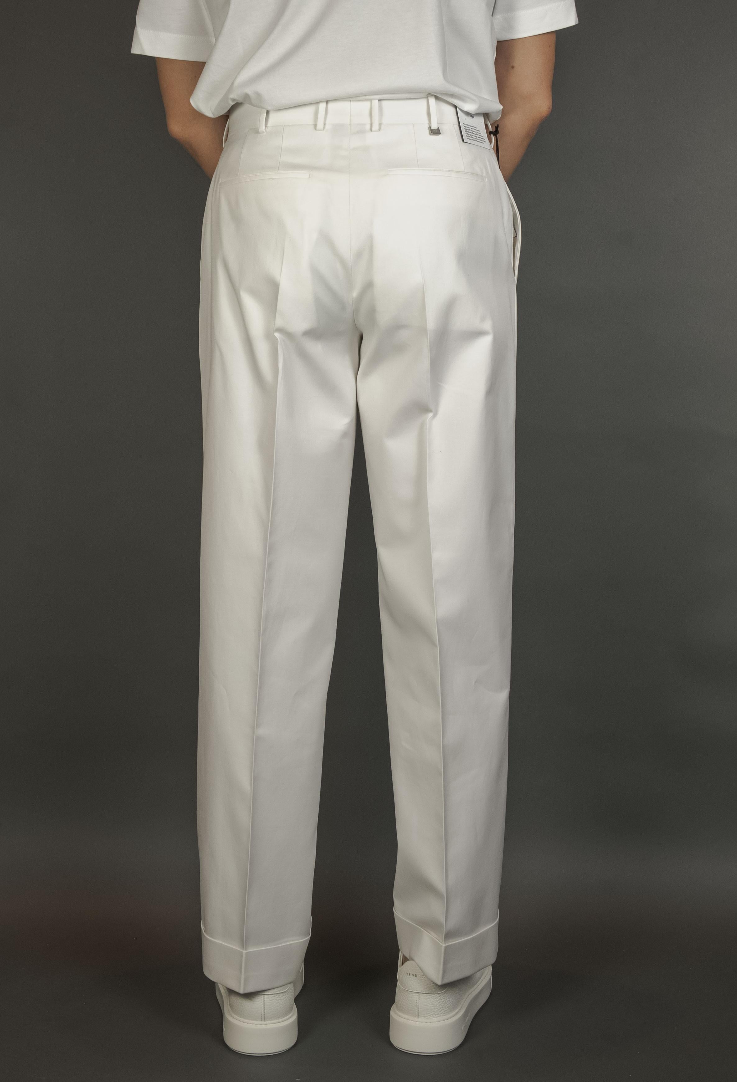 Pantalone PT Torino uomo ASX5ZA0FWD bianco ASX5ZA0FWD BP75 010 BIANCO PT TORINO 