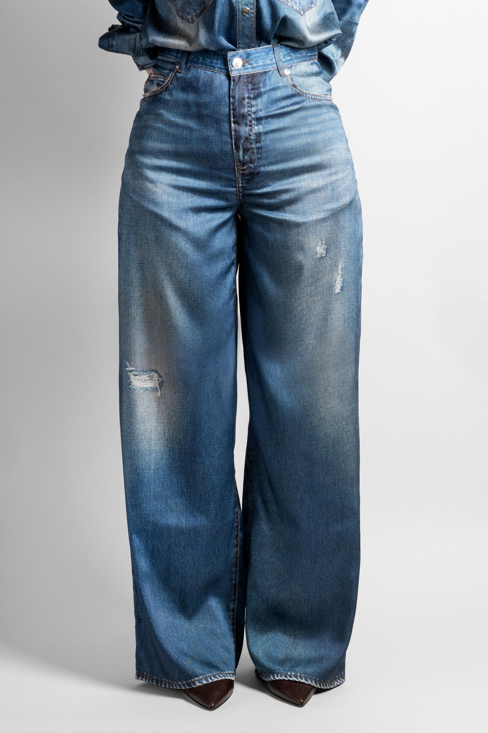 Pantalone Nine in the Morning donna Edda blu EDDA STAMPA JEANS NINE INTHE MORNING 