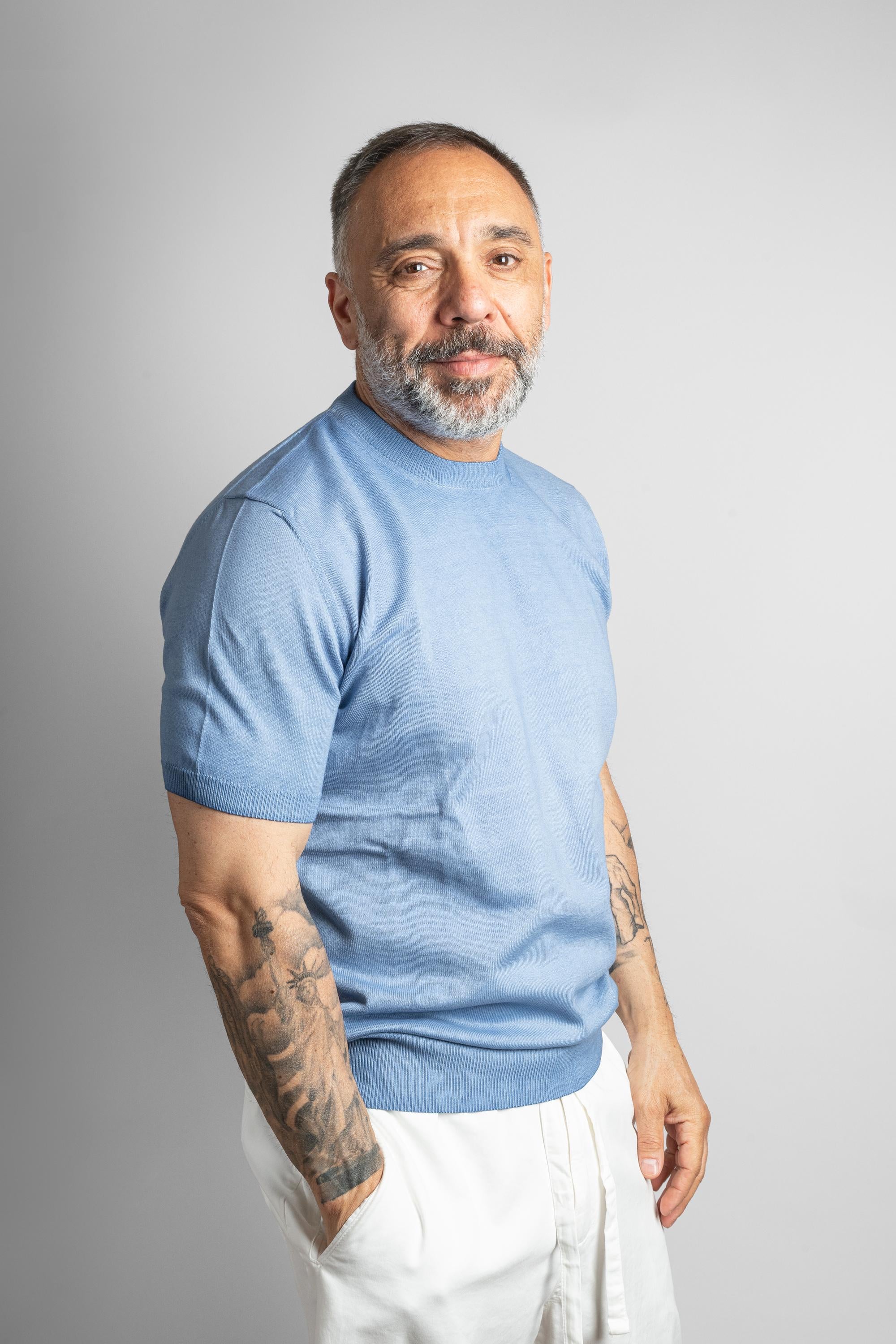 Maglia CLAQ uomo GIROCOLLO 16 Carta da zucchero GIROCOLLO 16 CARTA ZUCCHERO CLAQ 