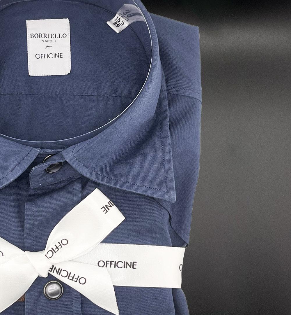 Camicia Borriello x Officine uomo 20028 royal <BR/><BR/><BR/> 20028 10 ROYALE BORRIELLO 
