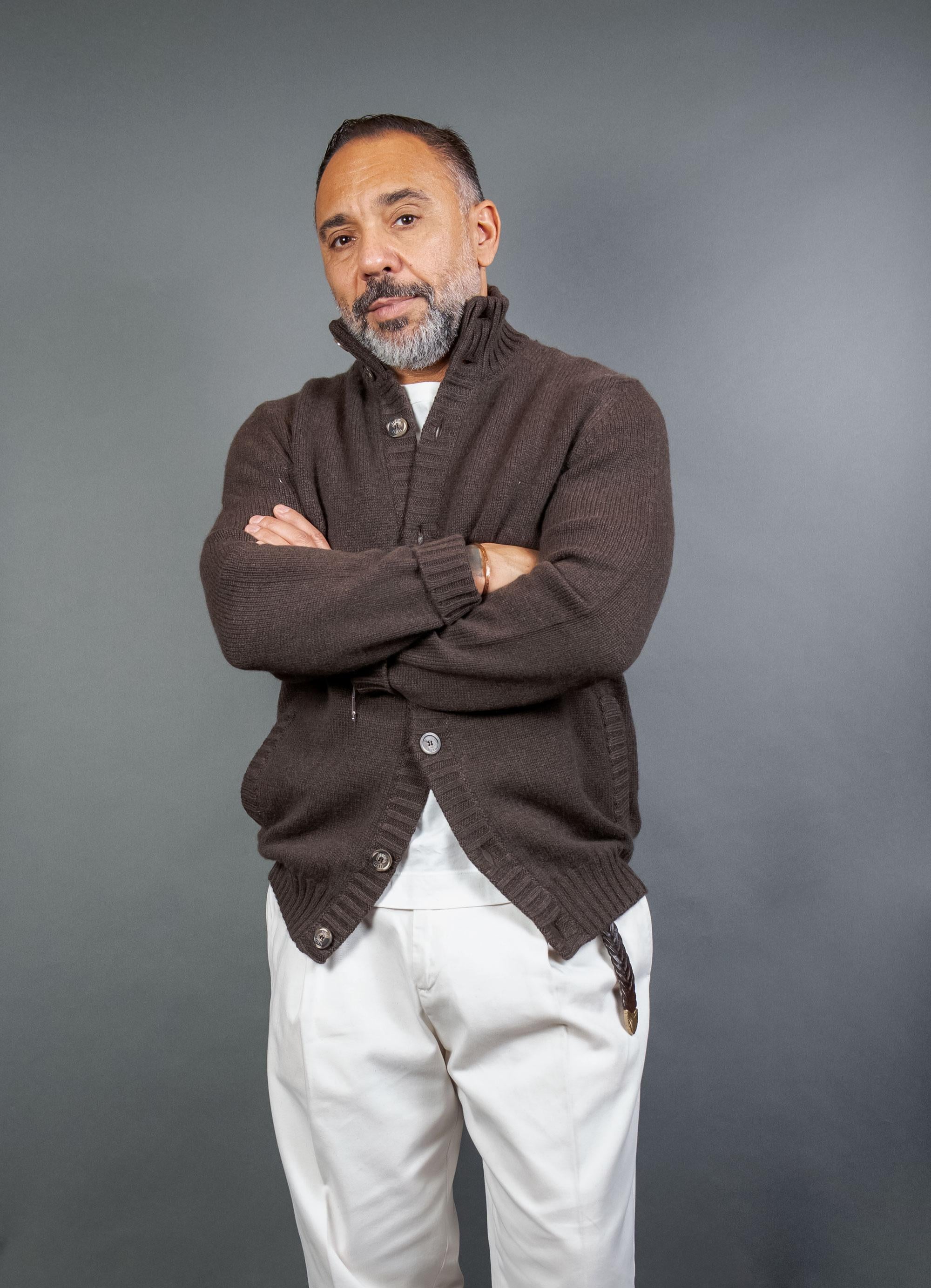 Cardigan FEDELI uomo FAVONIUS 6488 Coffee<BR/> FAVONIUS 6488 COFFEE FEDELI 