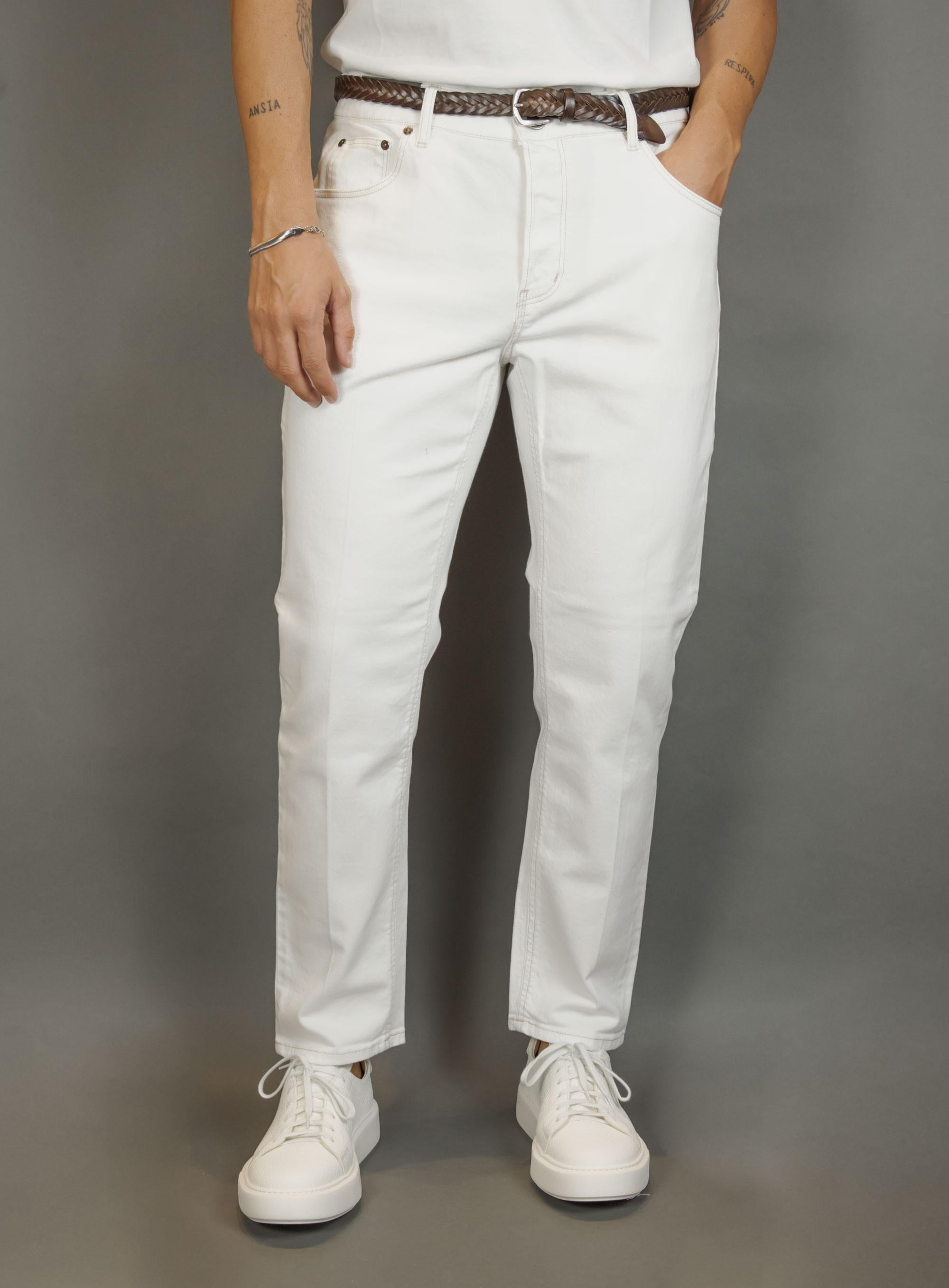 Jeans PT TORINO uomo TP05B0OA14L0 Bianco TP05B0OA14L0 CH59 DENIM PT TORINO 