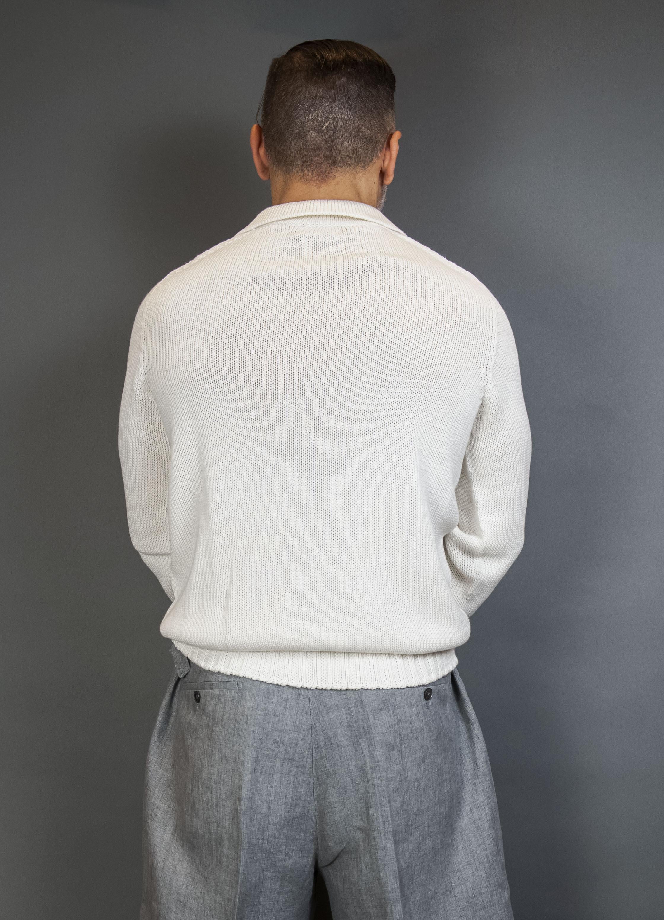 Polo Scaglione uomo UPC094 Seamless milk UPC094 101 MILK SCAGLIONE 
