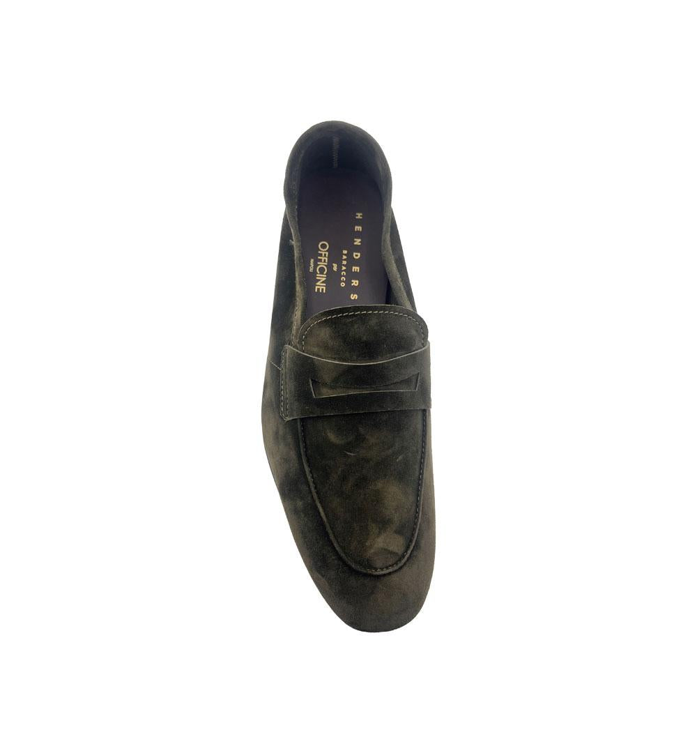 Mocassini Henderson uomo 75417 verde foresta<BR/> 75417.S.1 LIGHT.P.Q HENDERSON 