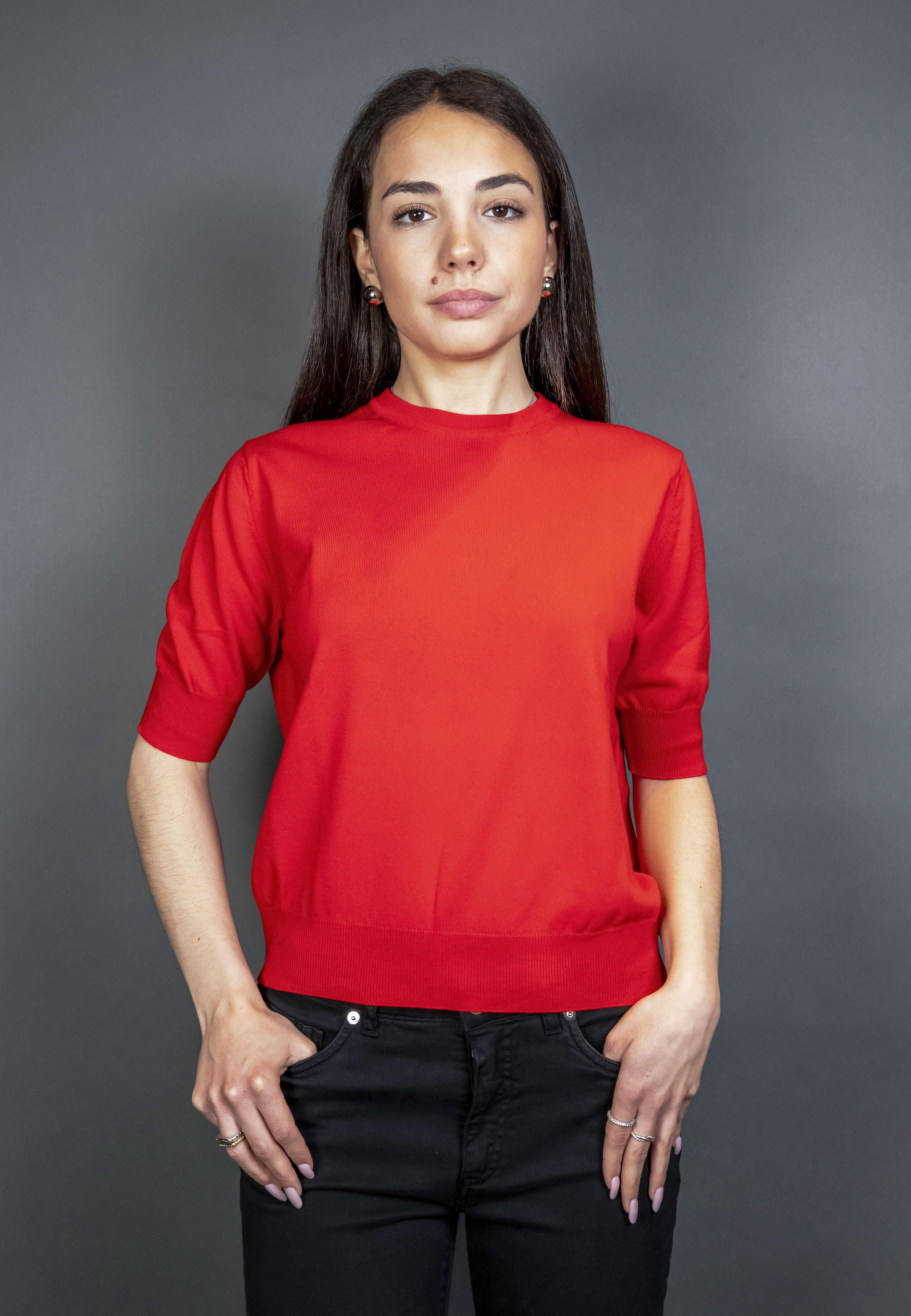 Maglia Manipur Donna 1506 21 rossa 1506 21 085 GIROCOLLO MANIPUR 