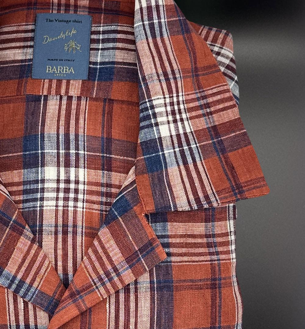 Camicia Barba uomo PBU92P024014 rossa PBU92P024014 0001 FANTASIA ROSA BARBA 