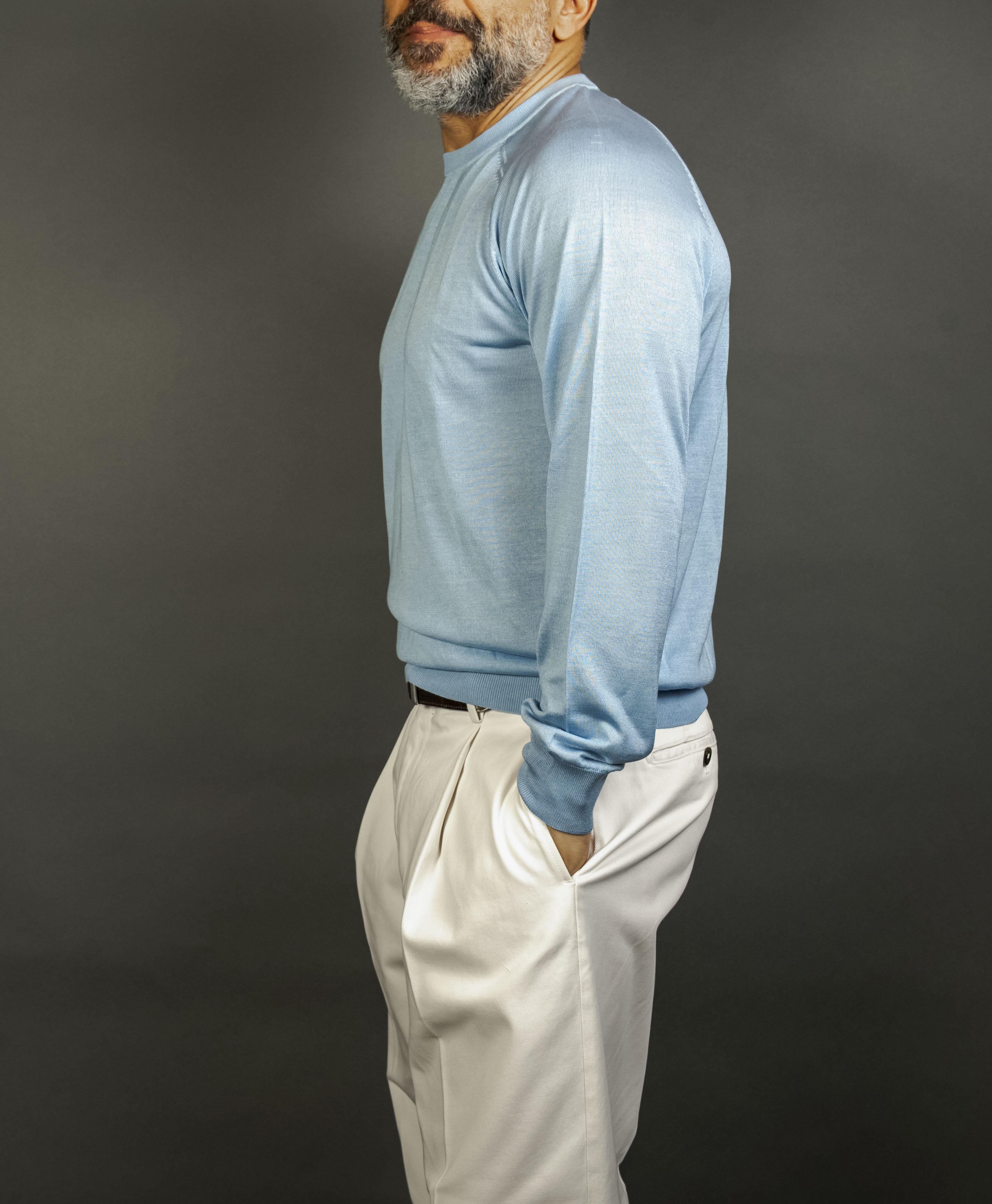 Girocollo Kangra uomo 1010 01 azzurro 1010 01 050 AZZURRO KANGRA 